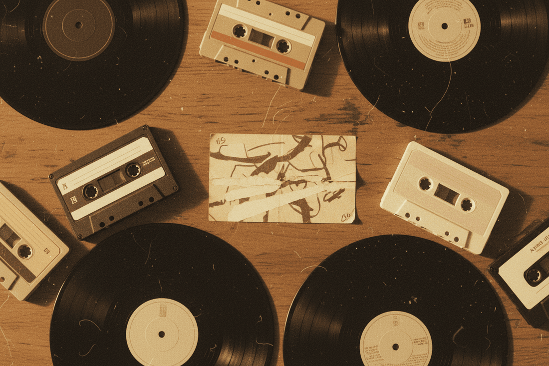 Vintage vinyl records and retro music culture — GeloGroove apparel