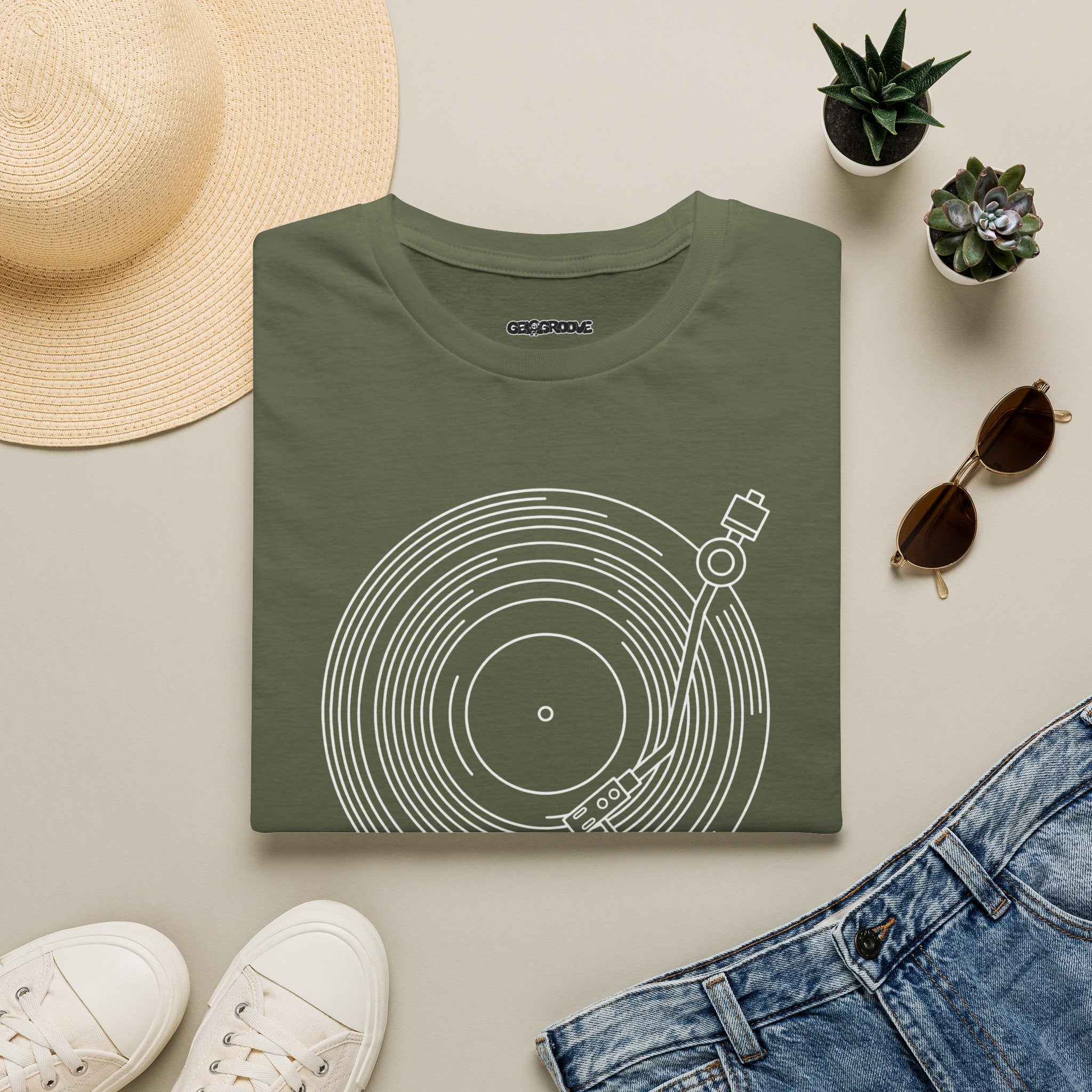 Line Art Turntable T-Shirt