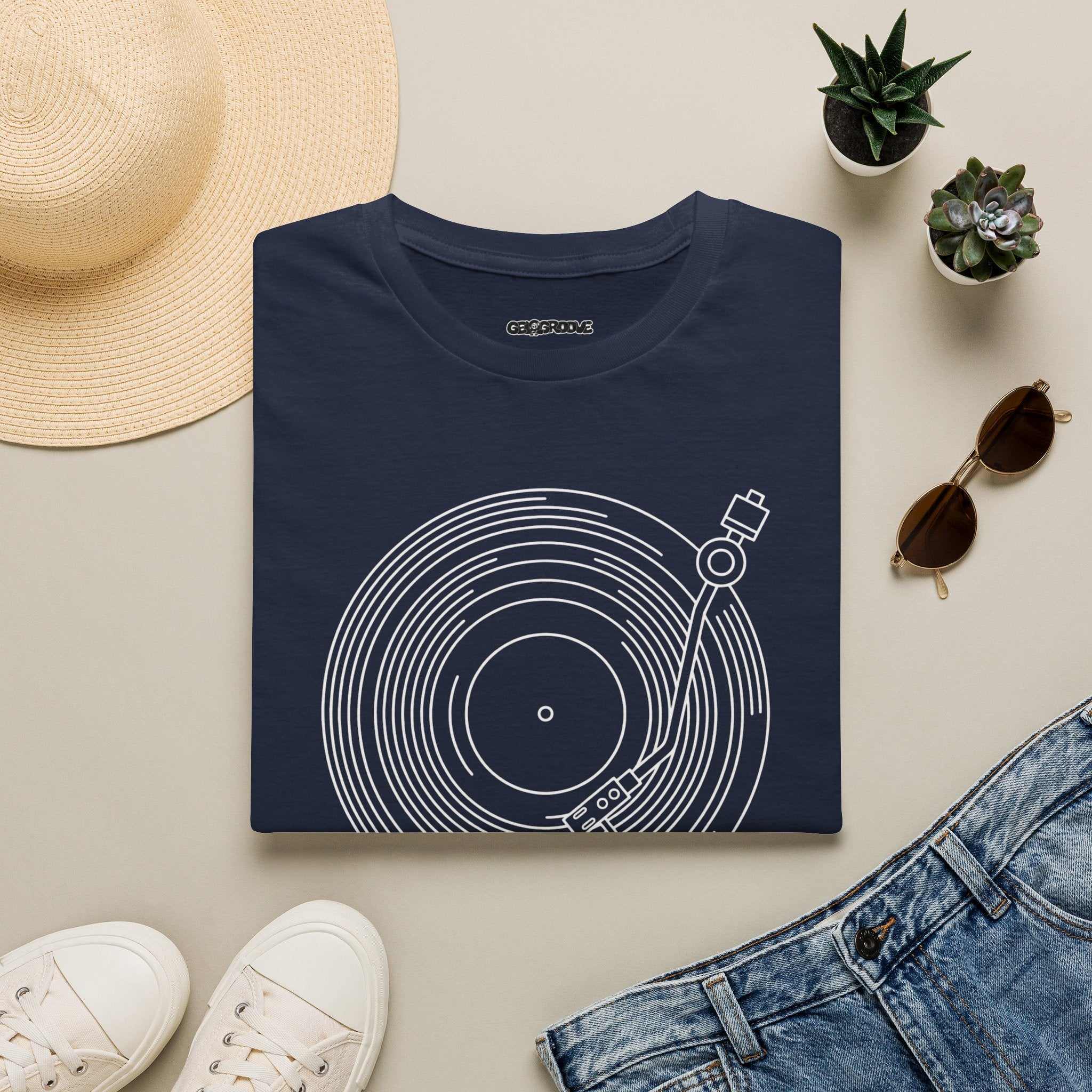Line Art Turntable T-Shirt