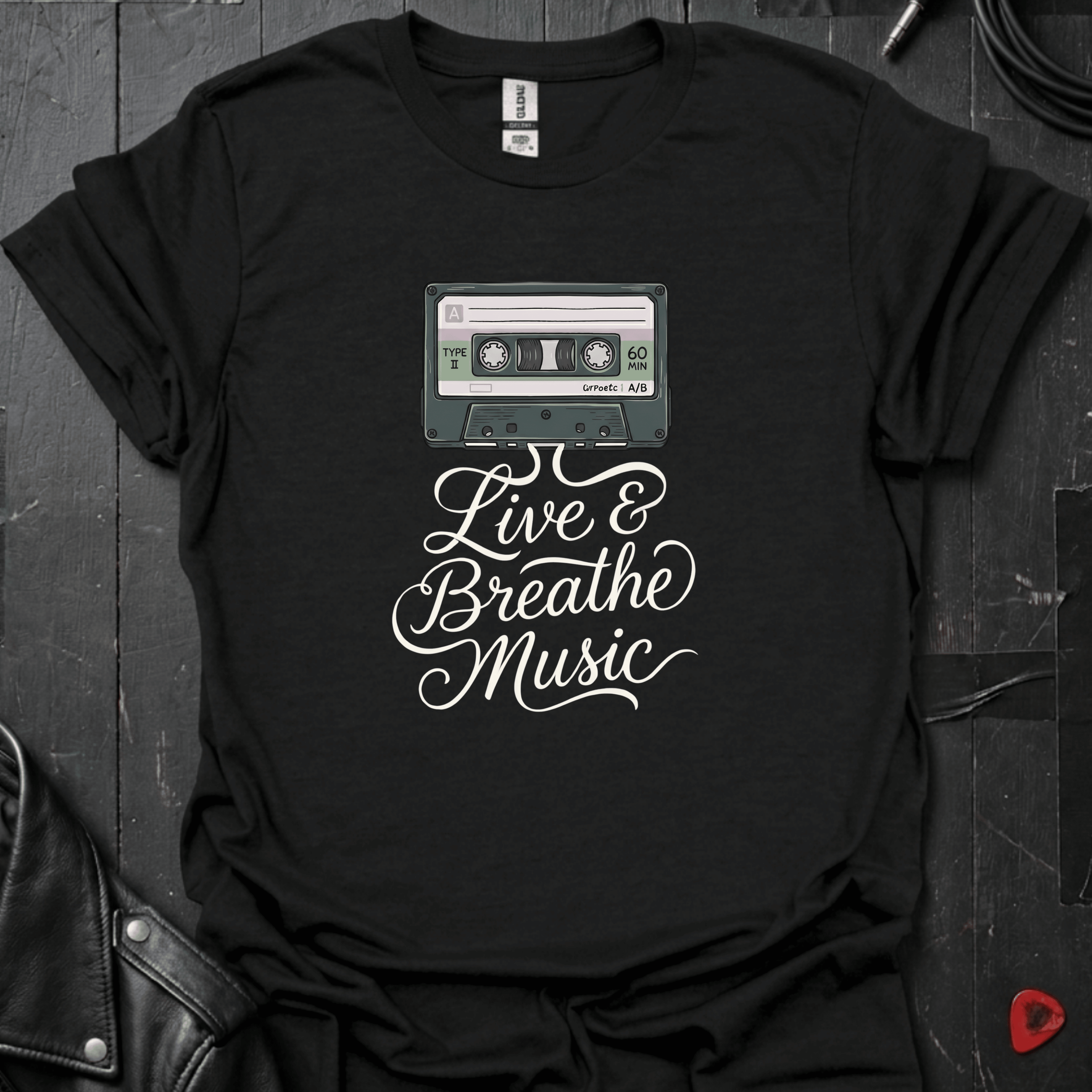 Live & Breath Music T-Shirt - Black - T-Shirt