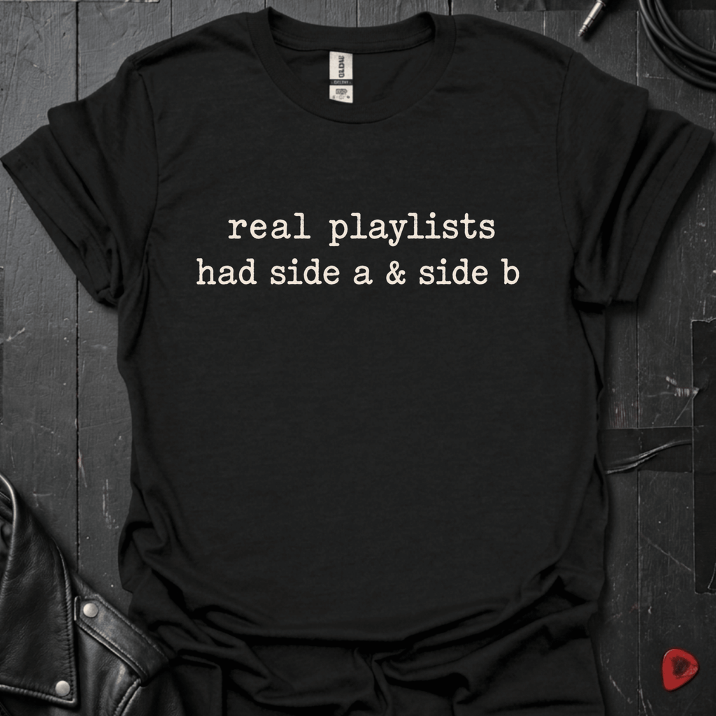 Real Playlists T-Shirt - Black - T-Shirt