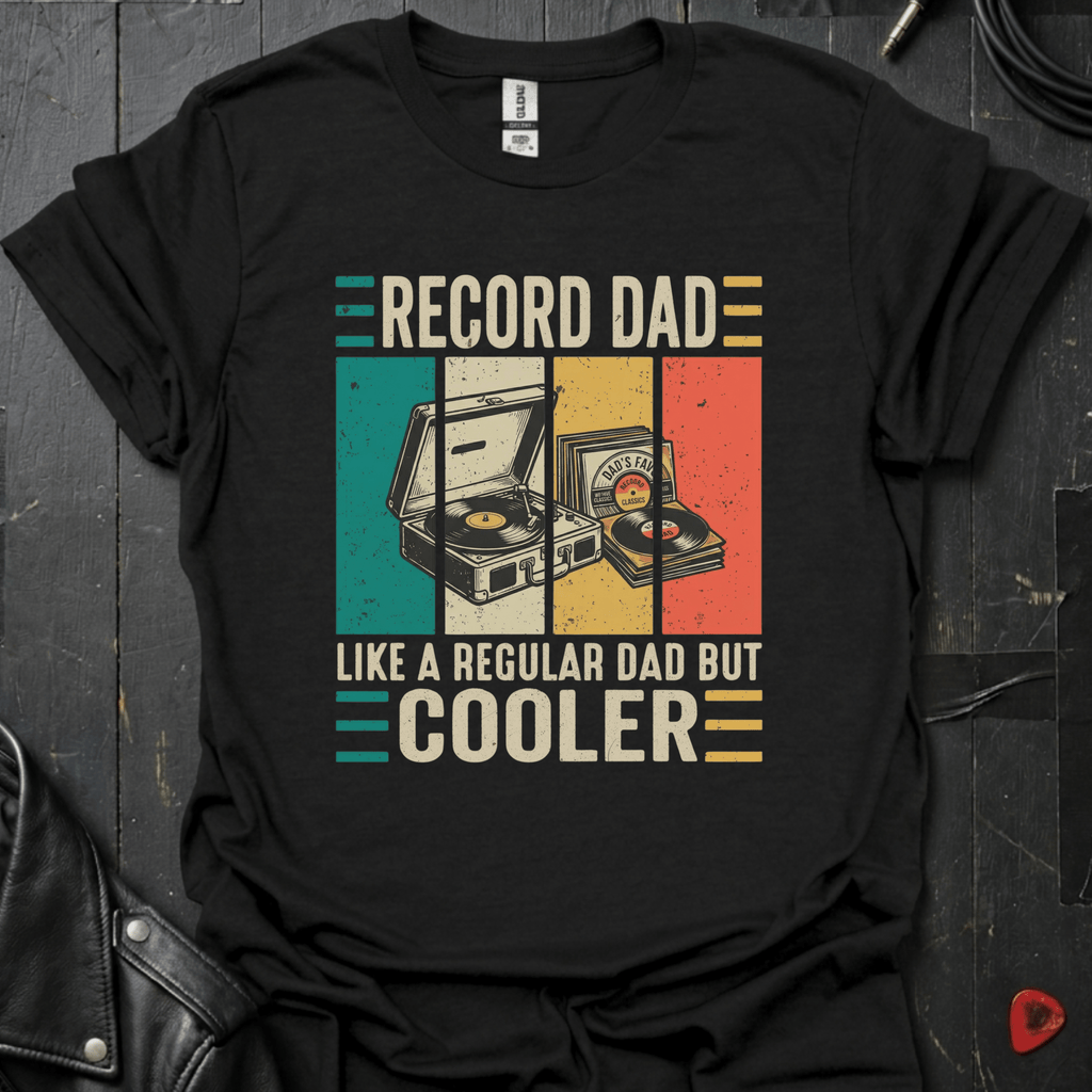 Record Dad But Cooler T-Shirt - Black - T-Shirt
