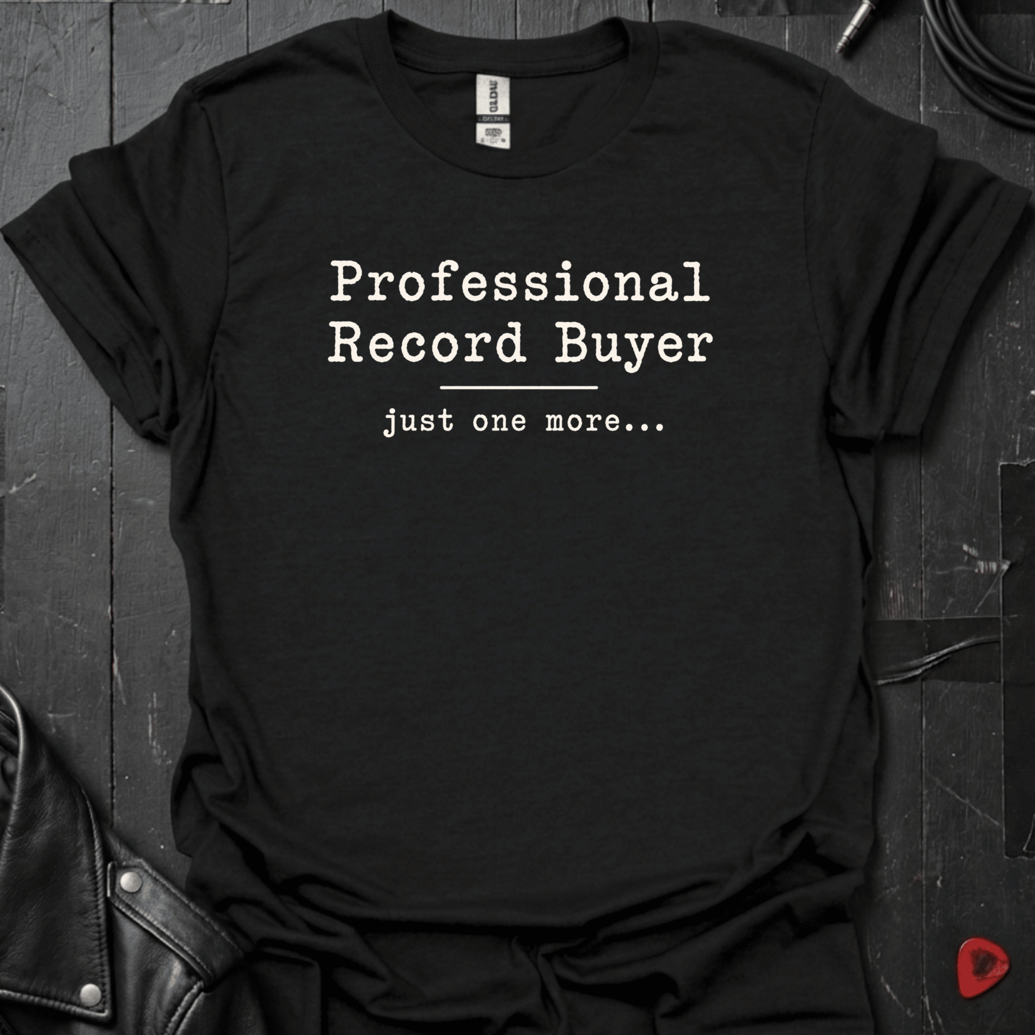 Professional Record Buyer T-Shirt | Funny Vinyl Collector - Black - T-Shirt