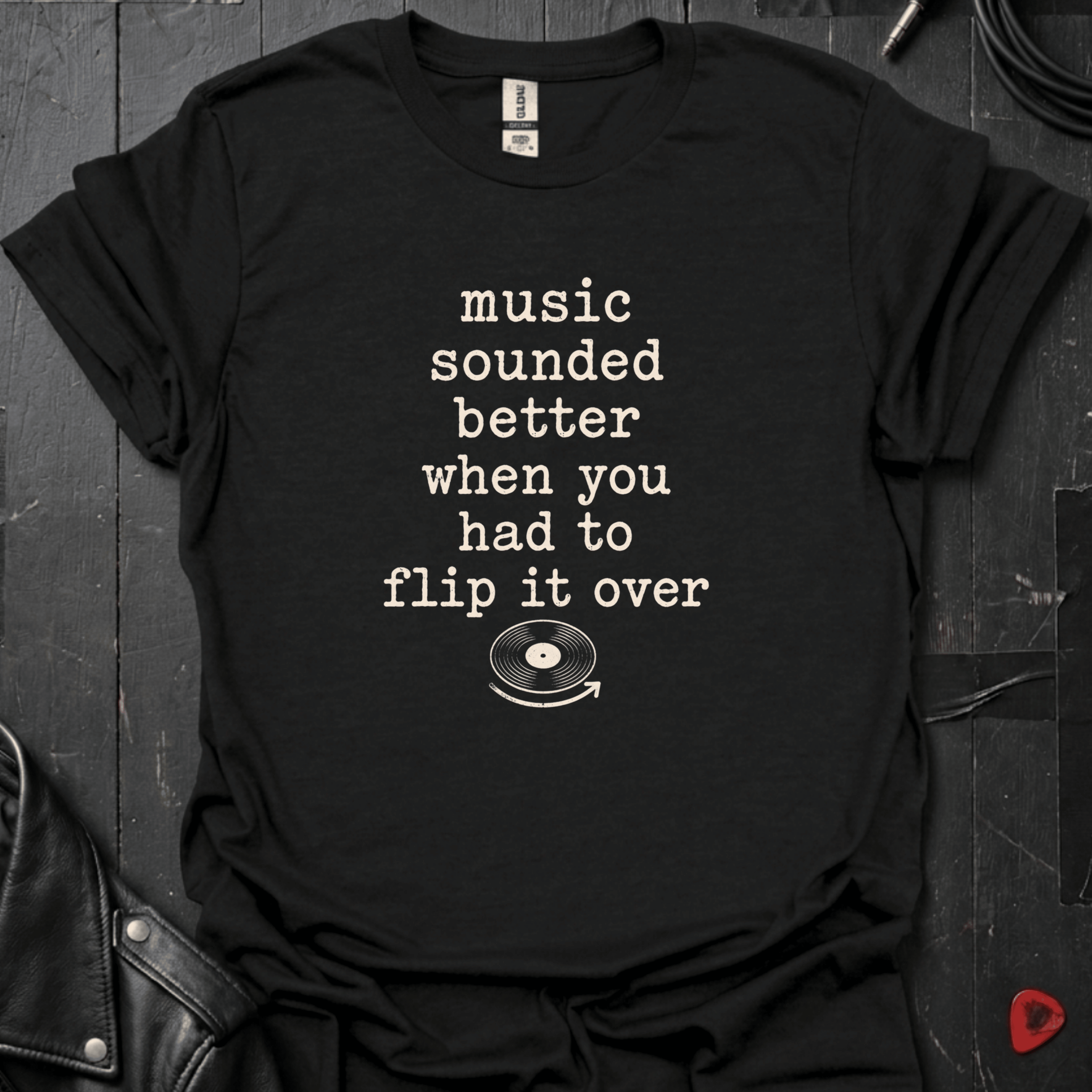 Flip It Over T-Shirt - Black - T-Shirt