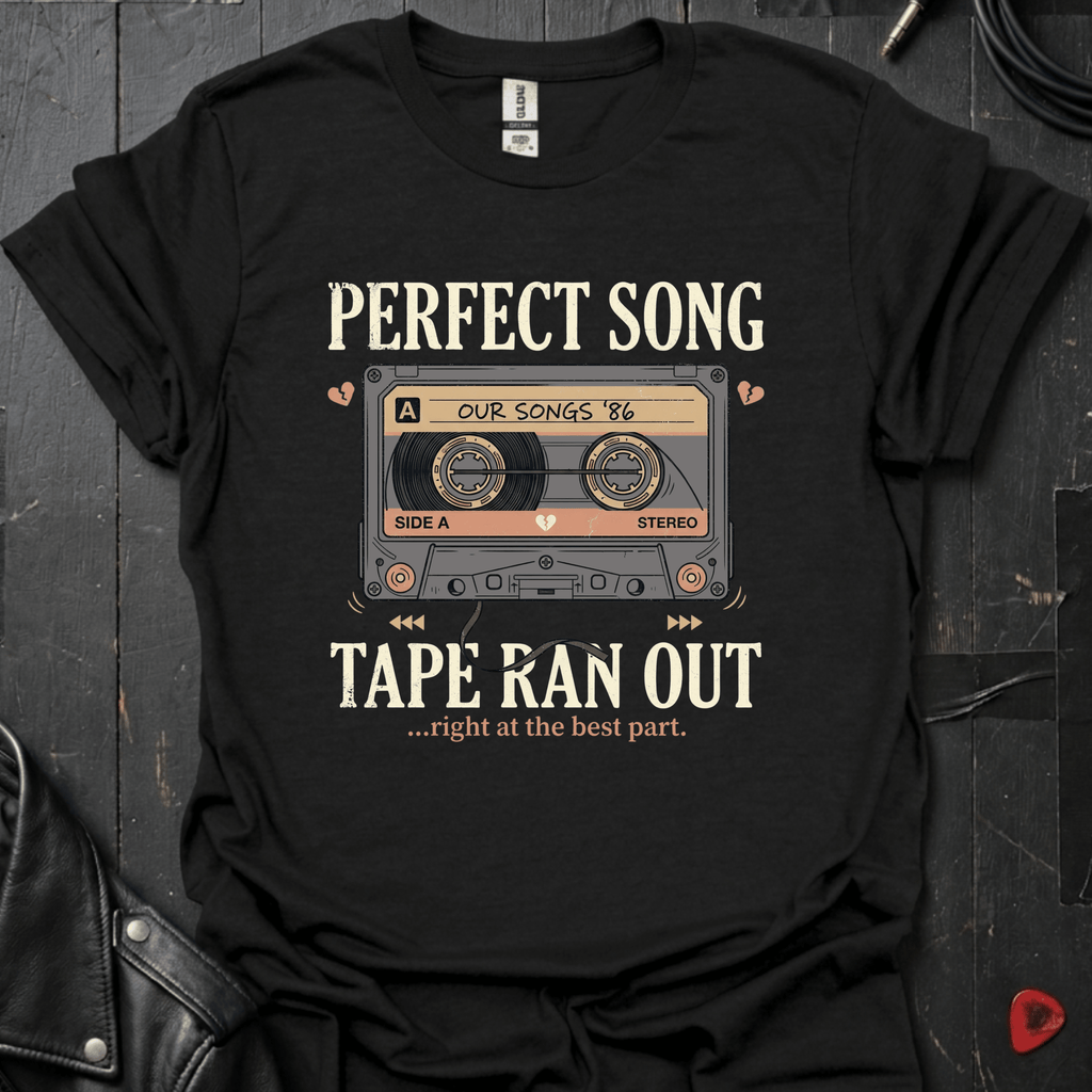 Tape Ran Out T-Shirt - Black - T-Shirt