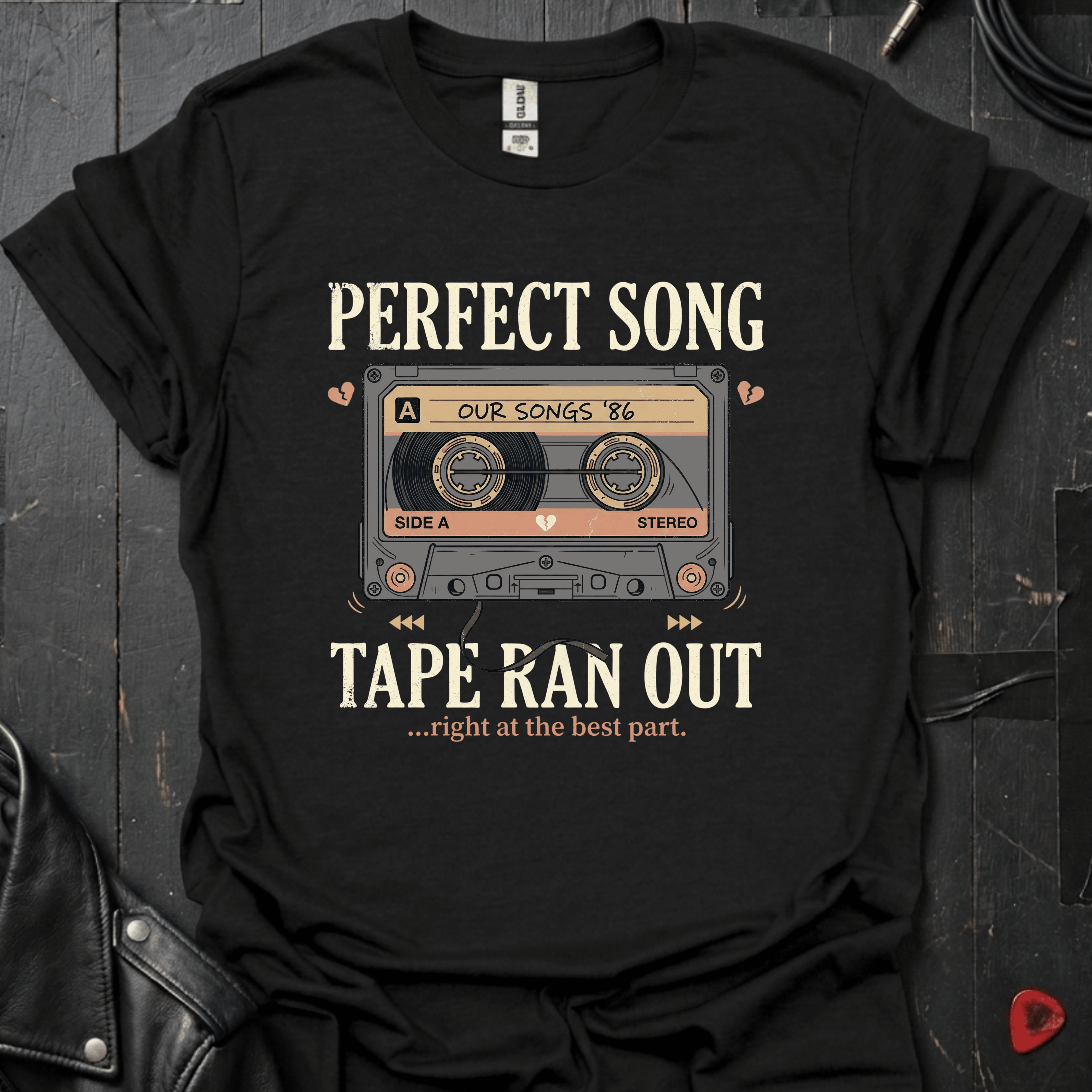Tape Ran Out T-Shirt - Black - T-Shirt