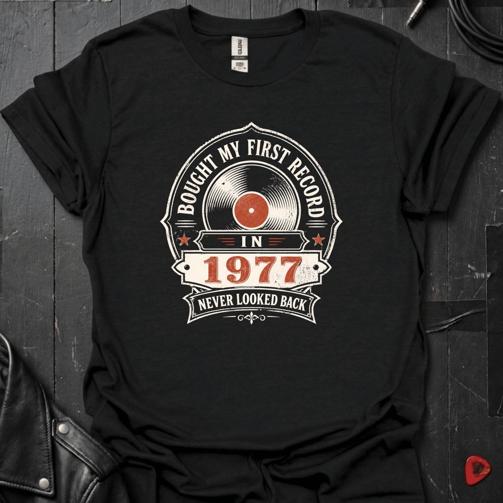 Bought My First Record T-Shirt - Black - T-Shirt