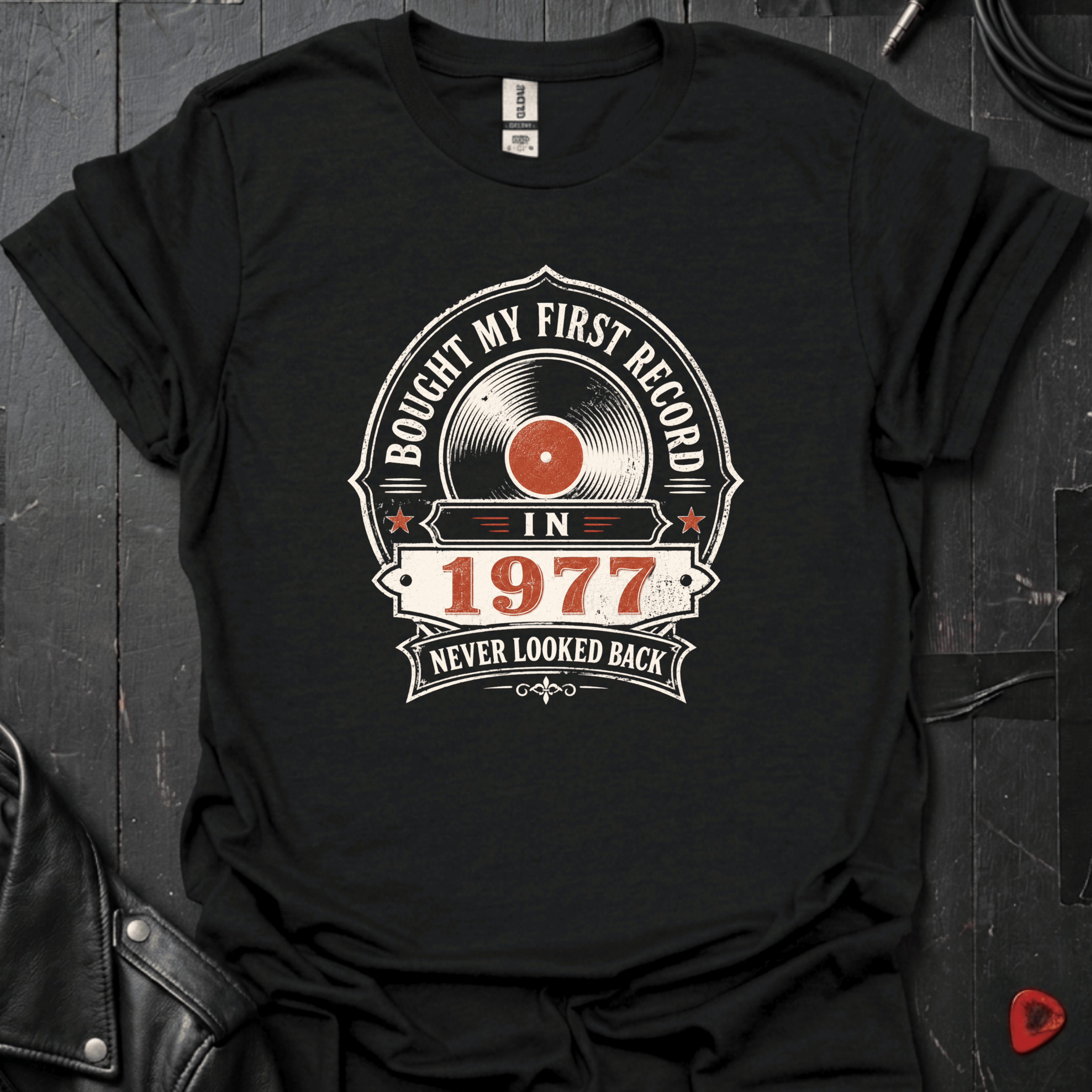 Bought My First Record T-Shirt - Black - T-Shirt