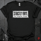 Strictly Vinyl The Original Format T-Shirt | Vinyl Lover Tee - Black - T-Shirt