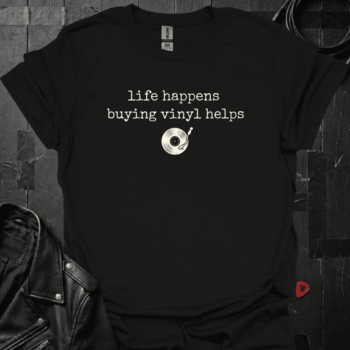 Life Happens T-Shirt GeloGroove Black