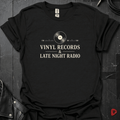 Records & FM Radio T-Shirt - Black - T-Shirt