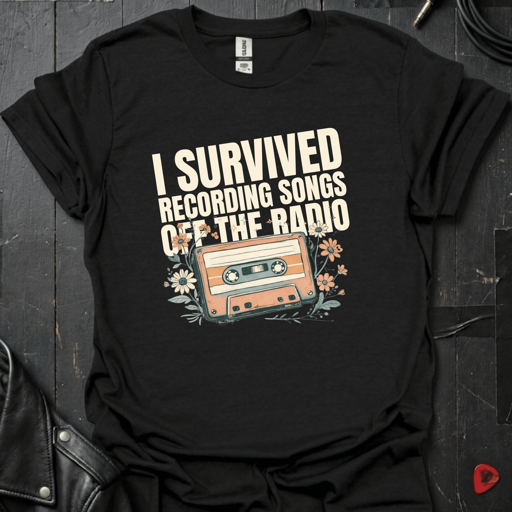 I Survived Recording Songs T-Shirt - Black - T-Shirt