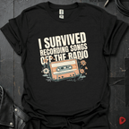 I Survived Recording Songs T-Shirt - Black - T-Shirt