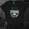 Keep It Spinning T-Shirt - Black - T-Shirt