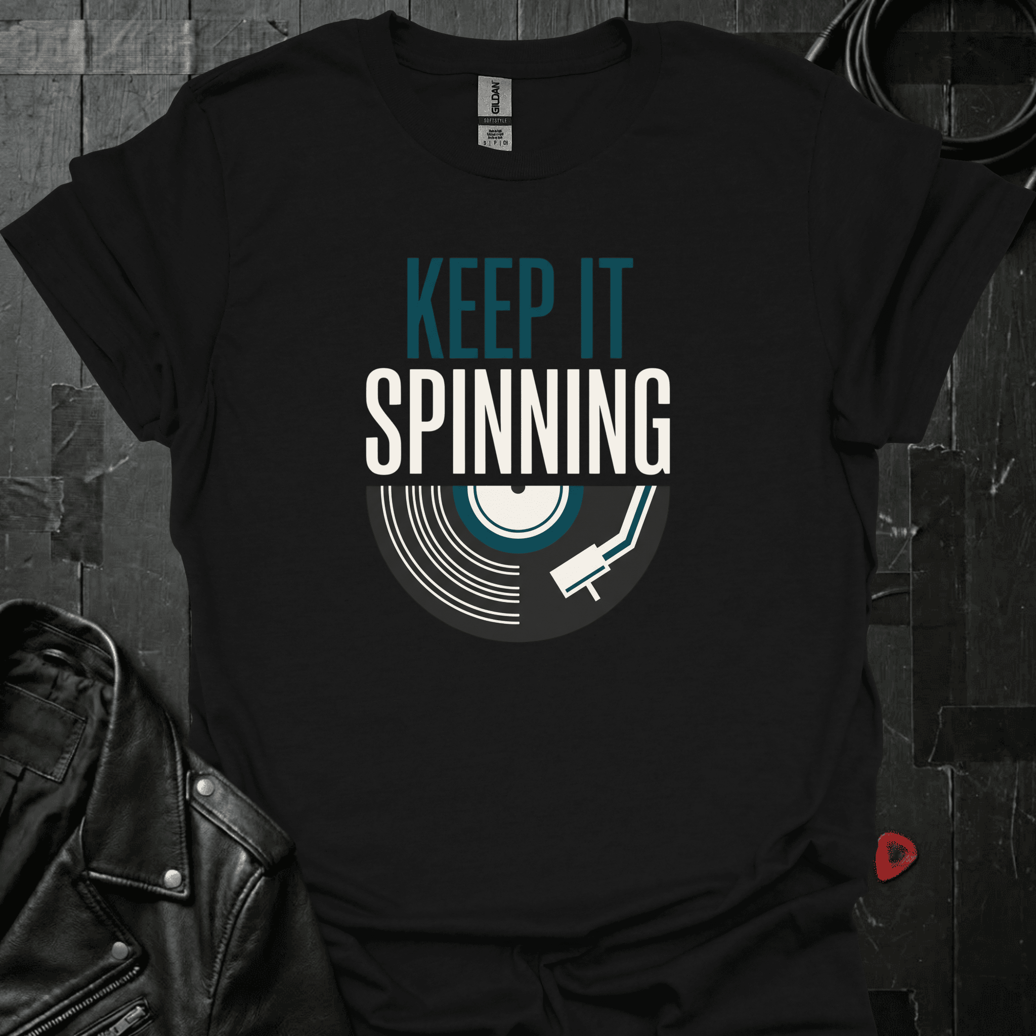 Keep It Spinning T-Shirt - Black - T-Shirt