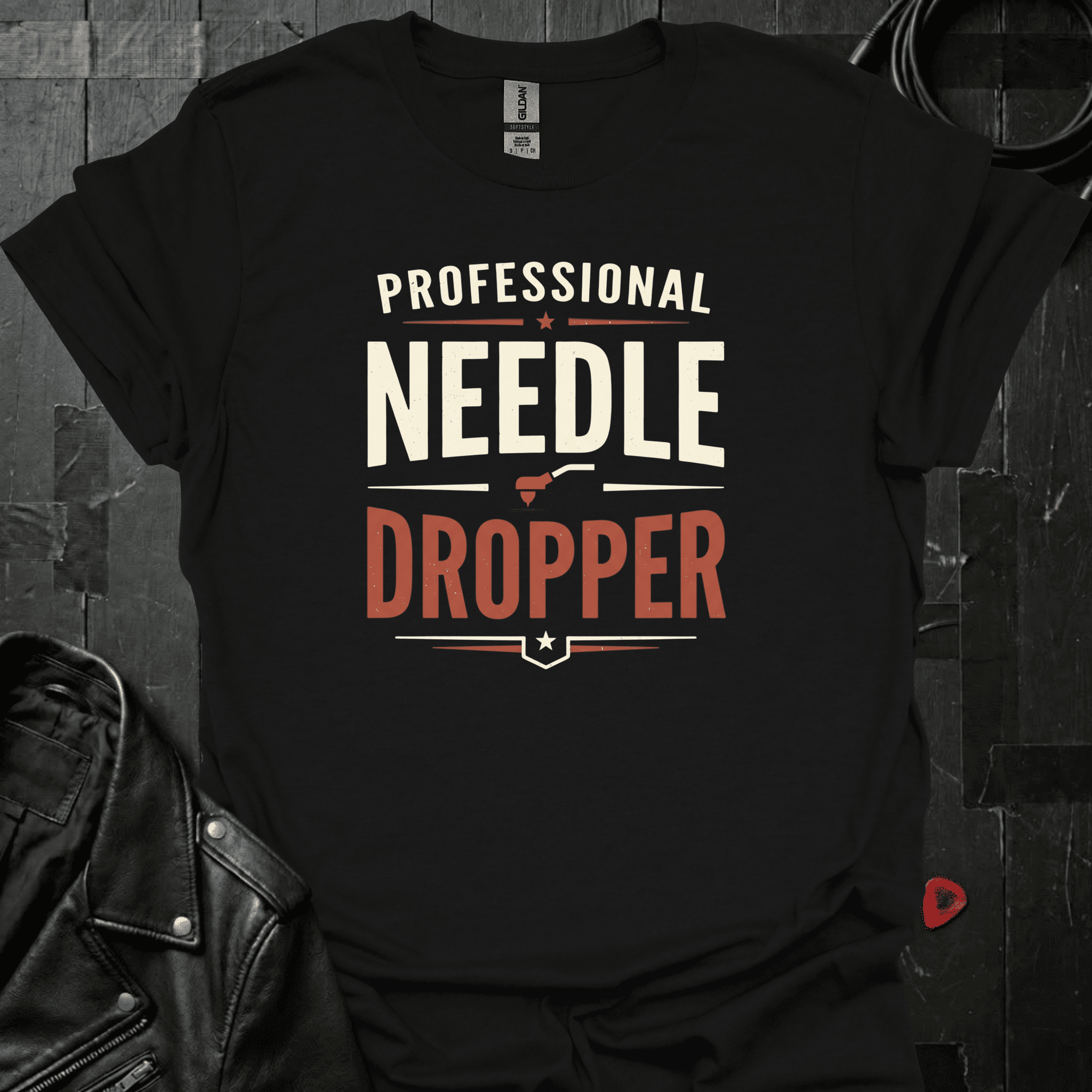 Professional Needle Dropper T-Shirt - Black - T-Shirt