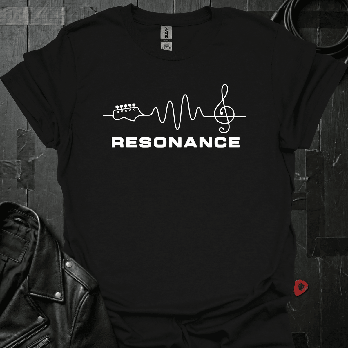 Resonance Guitar Waveform T-Shirt - Black - T-Shirt