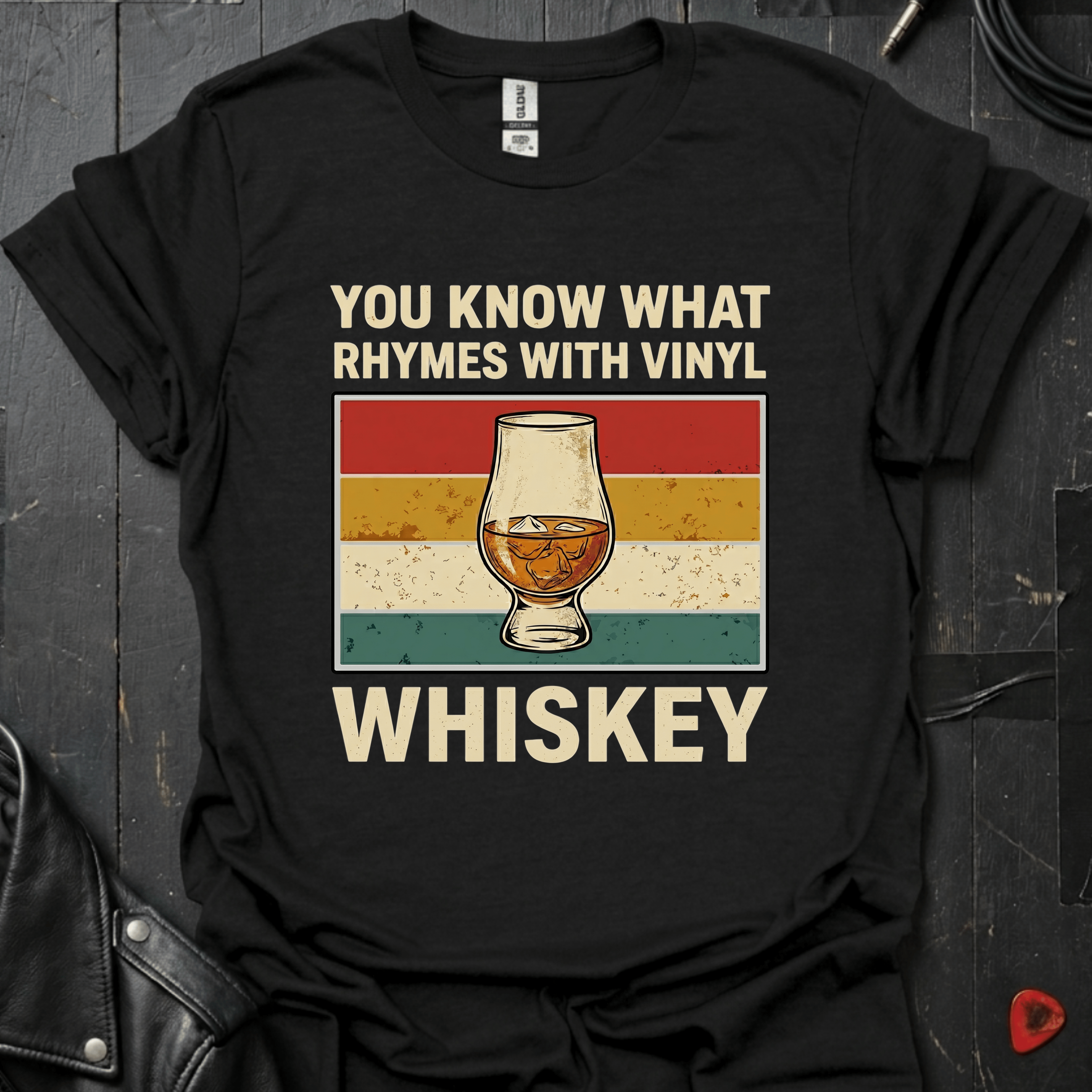 Rhymes With Vinyl T-Shirt - Black - T-Shirt