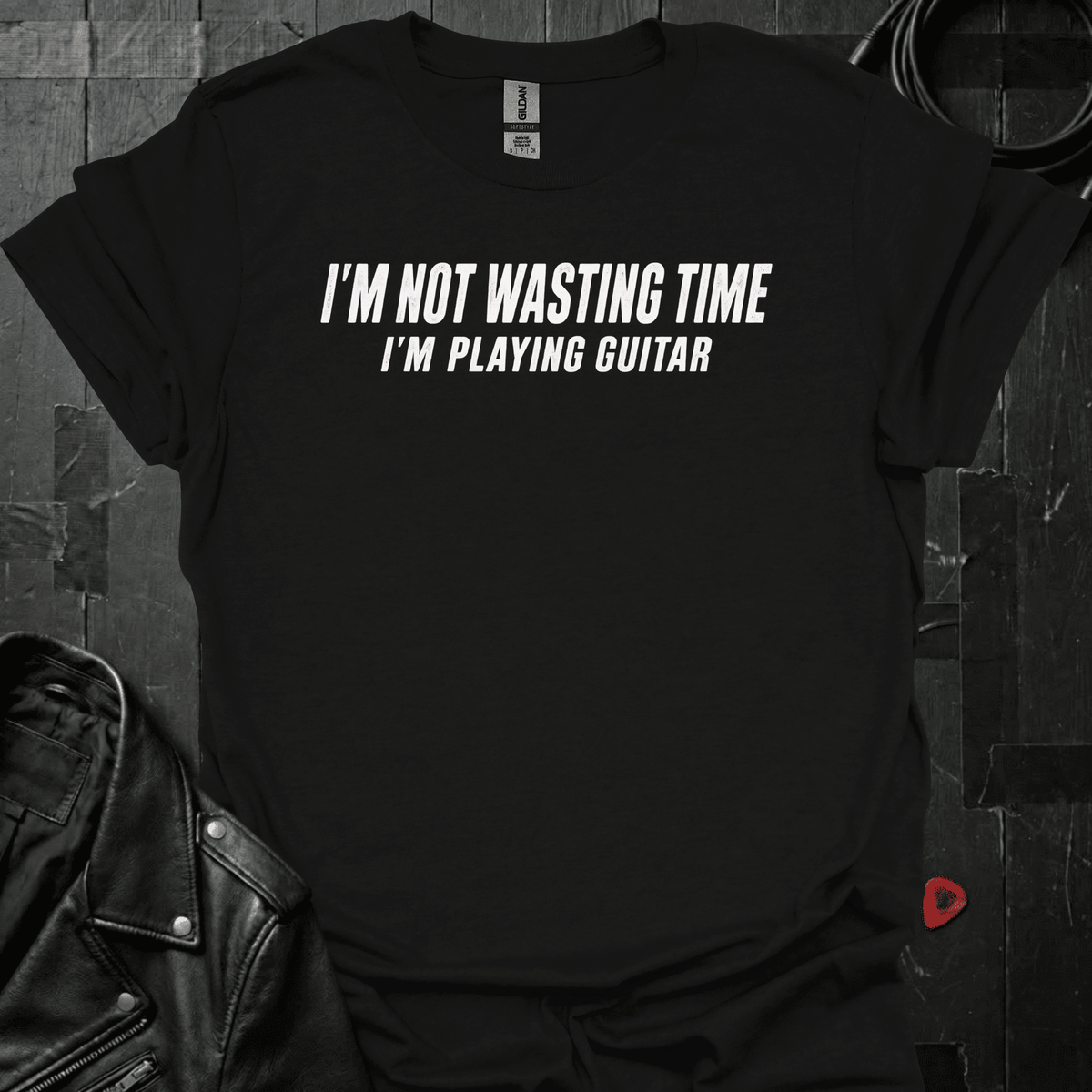 Playing Guitar Instead T-Shirt - Black - T-Shirt