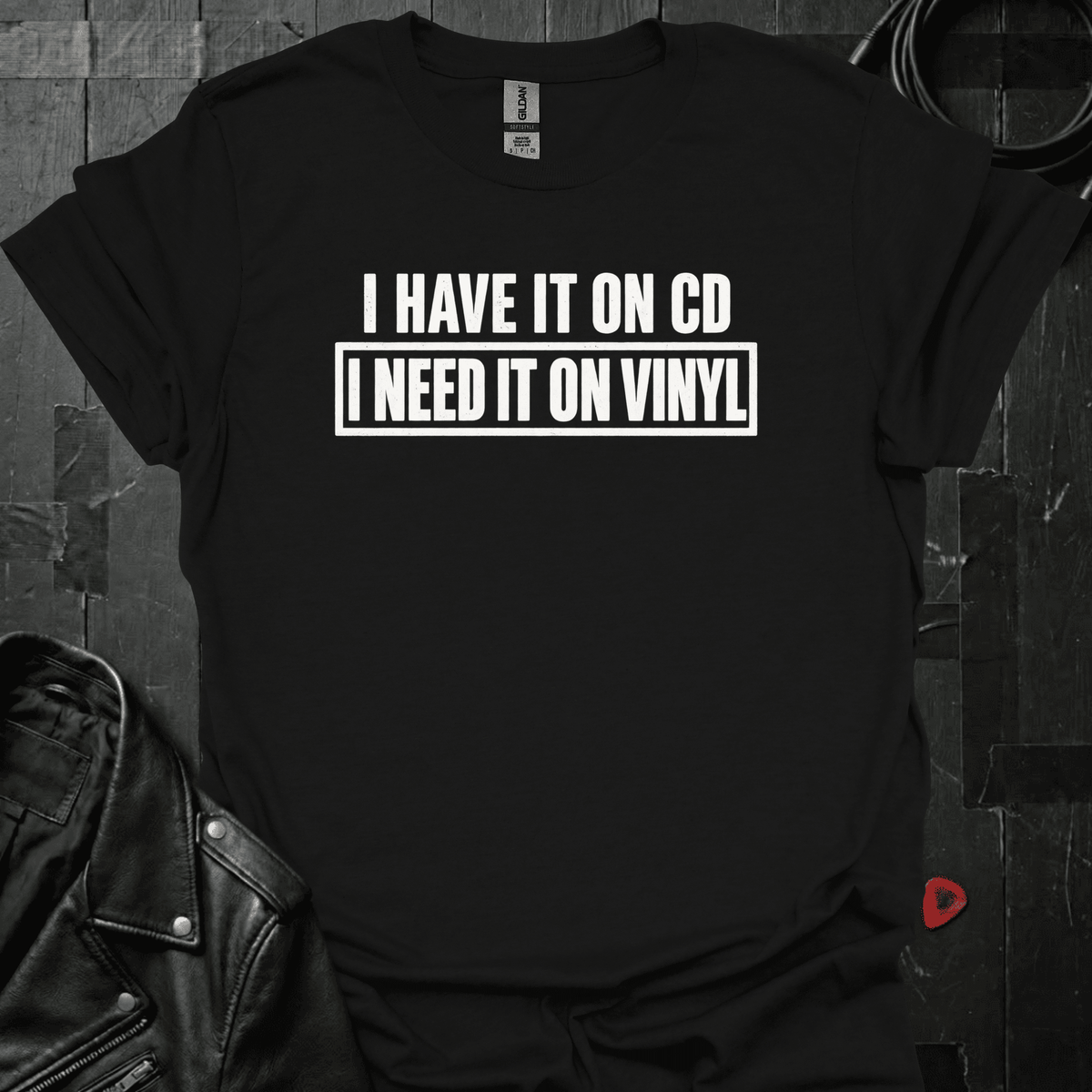 Need It On Vinyl T-Shirt - Black - T-Shirt