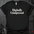 Digitally Unimpressed T-Shirt | Analog Music Tee - Black - T-Shirt