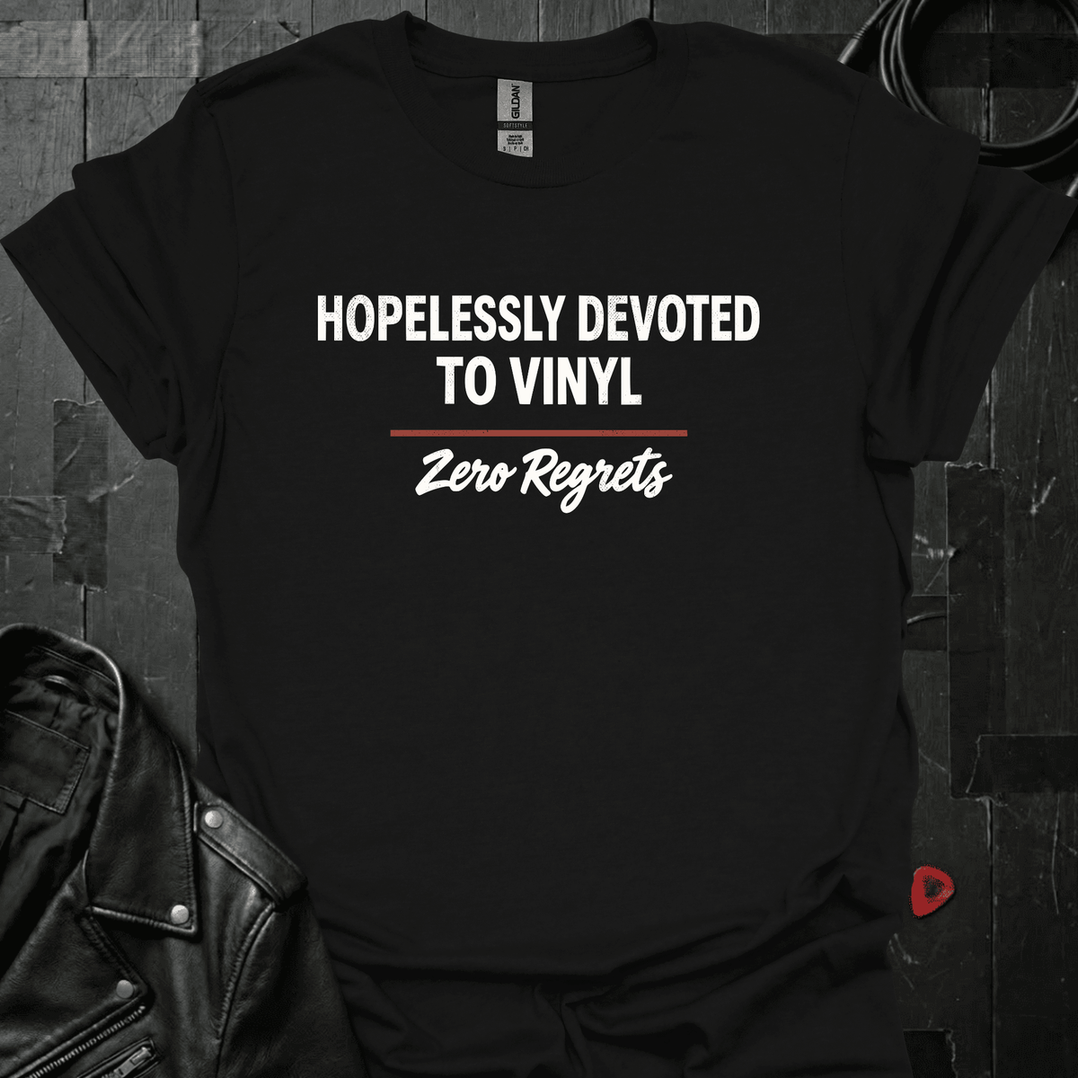 Hopelessly Devoted To Vinyl T-Shirt - S - T-Shirt