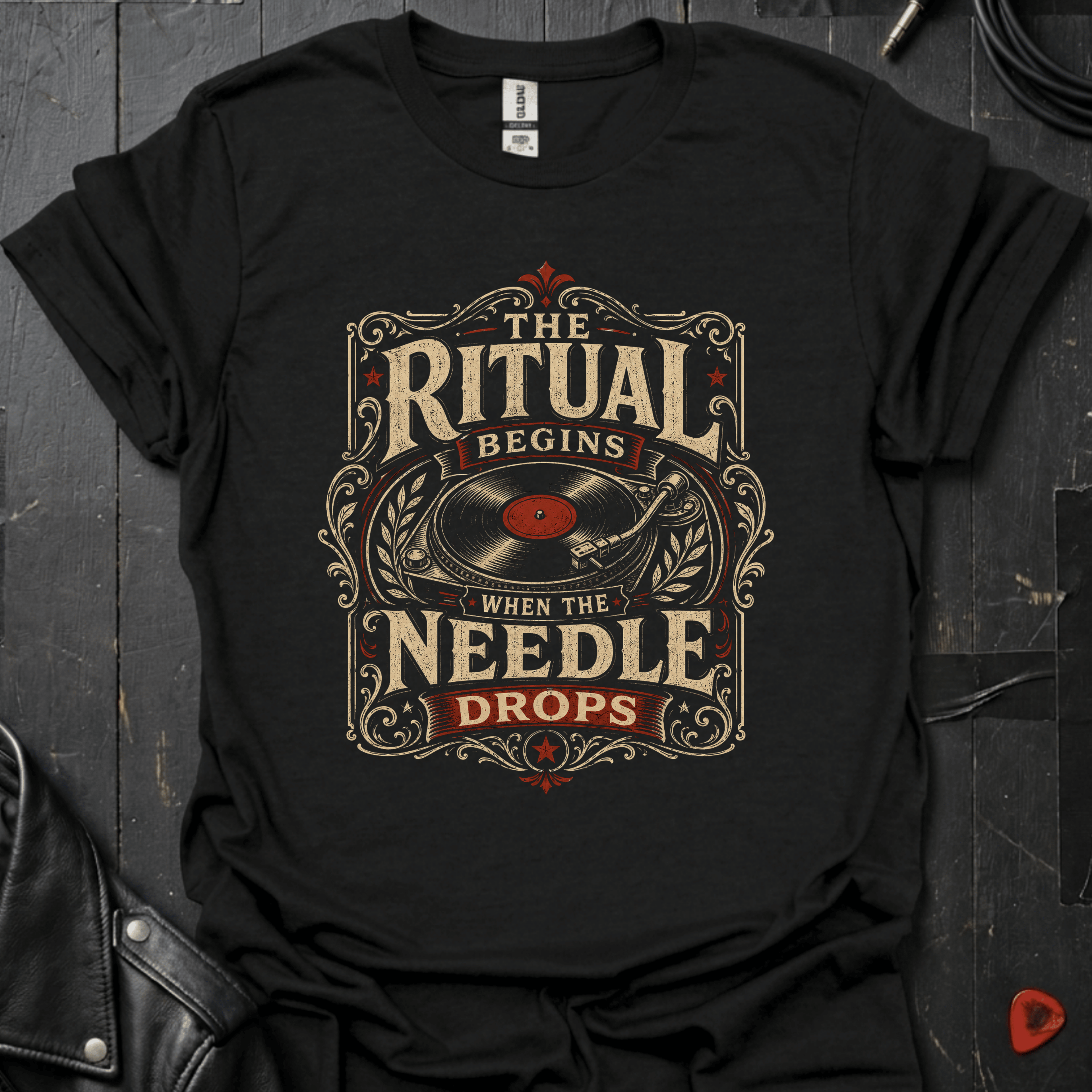 The Vinyl Ritual T-Shirt - Black - T-Shirt