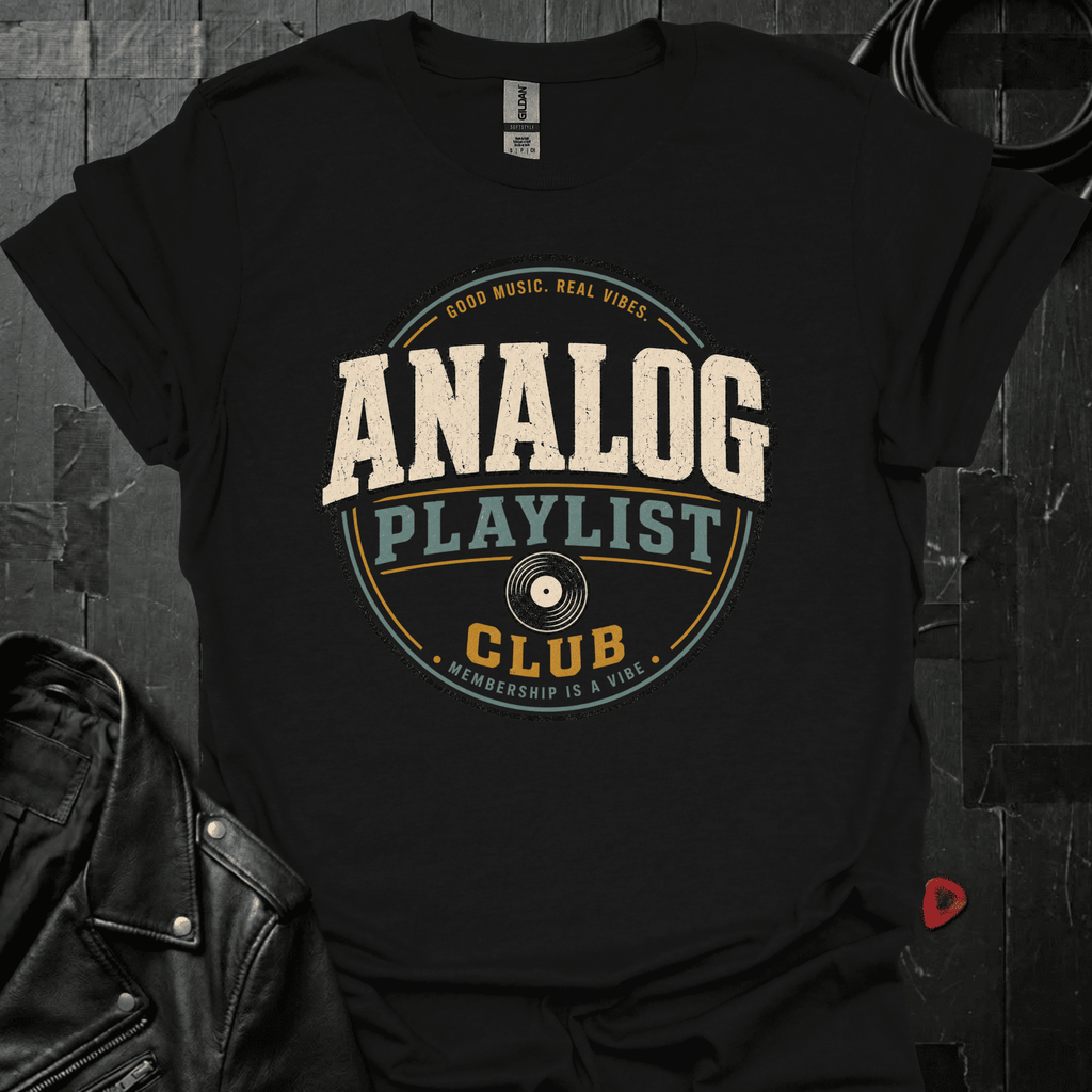Record Playlist Club T-Shirt - Black - T-Shirt