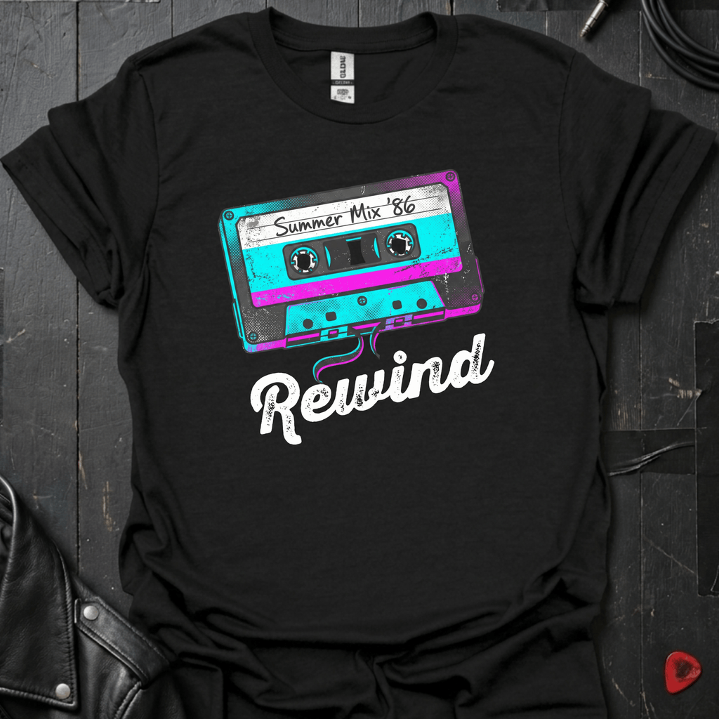 Rewind Summer Mix T-Shirt - Black - T-Shirt