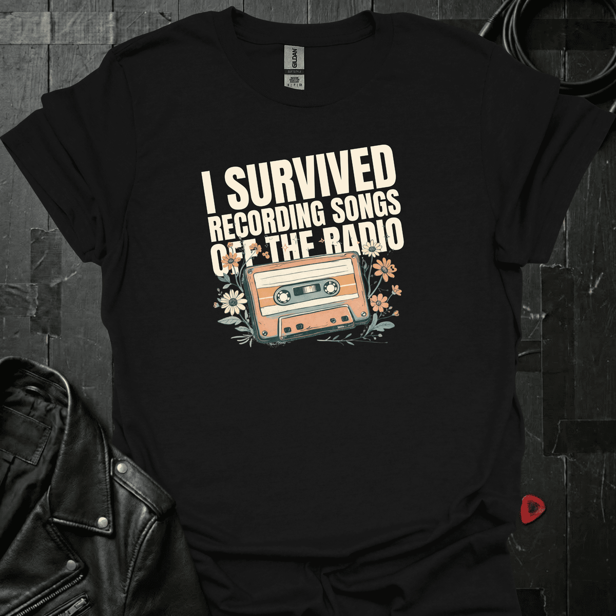 I Survived Recording Songs T-Shirt - Black - T-Shirt