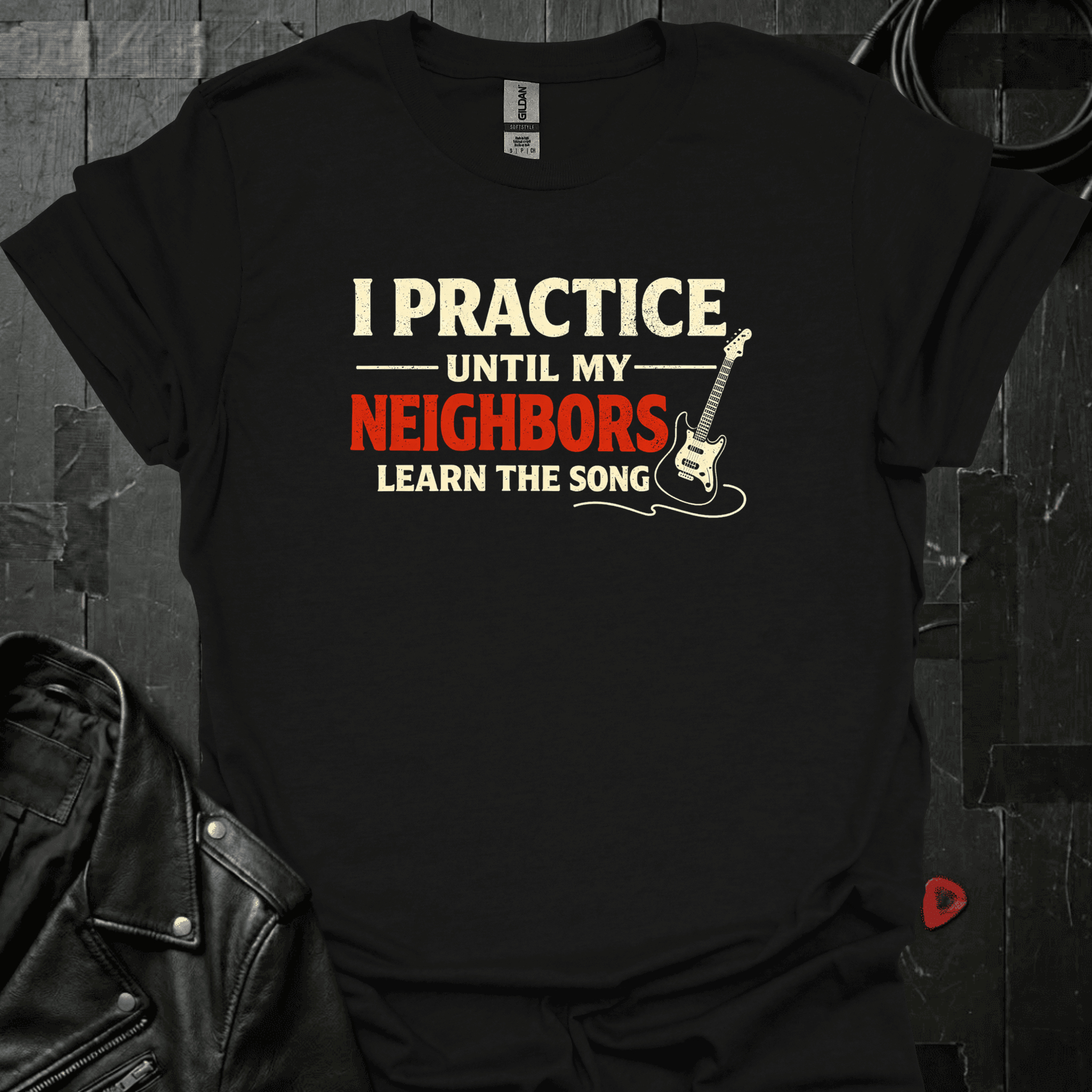I Practice Guitar Until T-Shirt - Black - T-Shirt