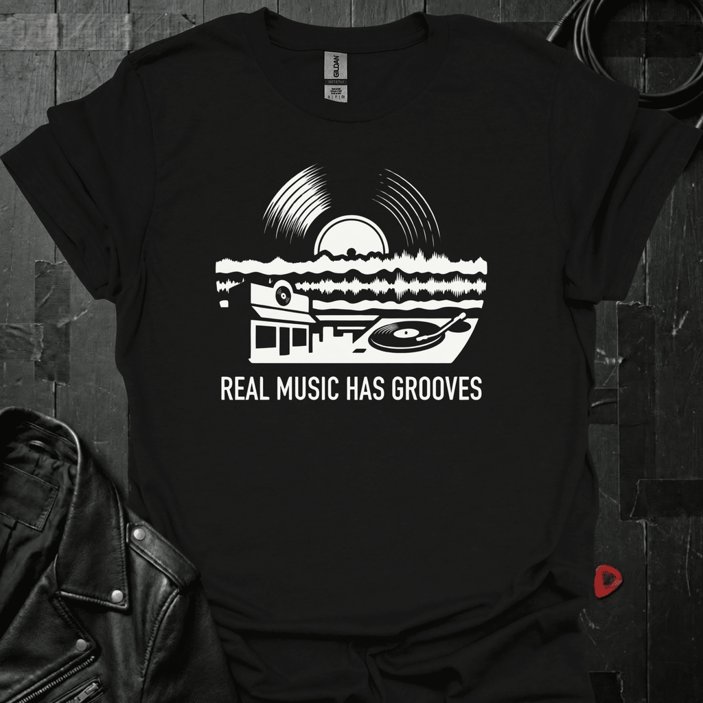 Real Music Grooves T-Shirt - Black - T-Shirt