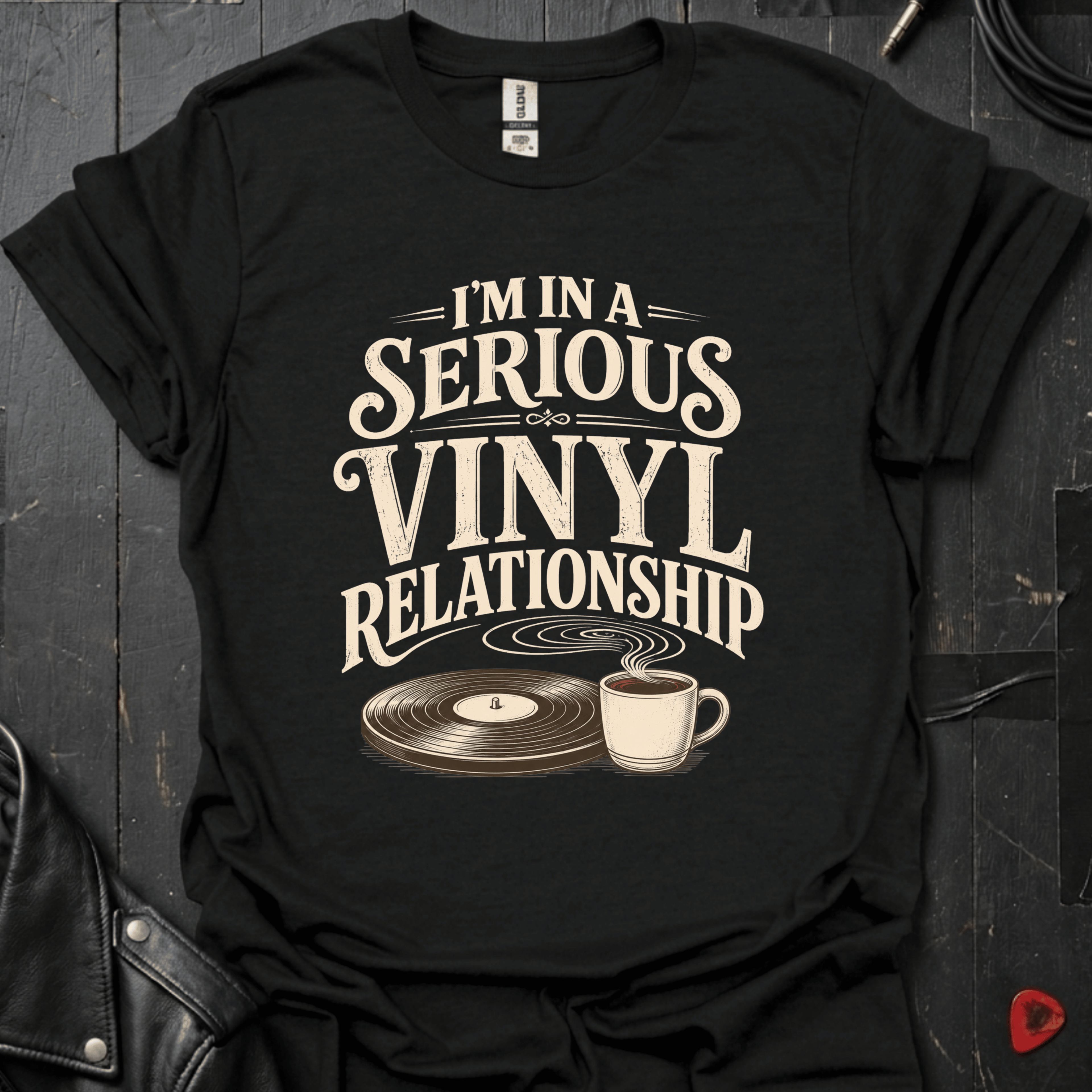 Vinyl Relationship T-Shirt - Black - T-Shirt