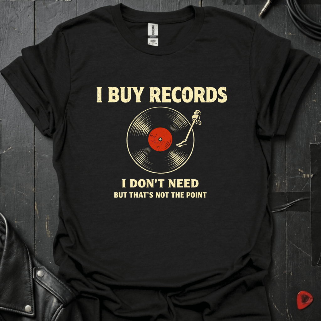 I Buy Records T-Shirt - Black - T-Shirt