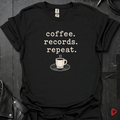 Coffee Records Repeat T-Shirt - Black - T-Shirt