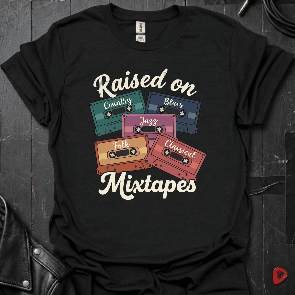 Raised On Mixtapes T-Shirt - Black - T-Shirt