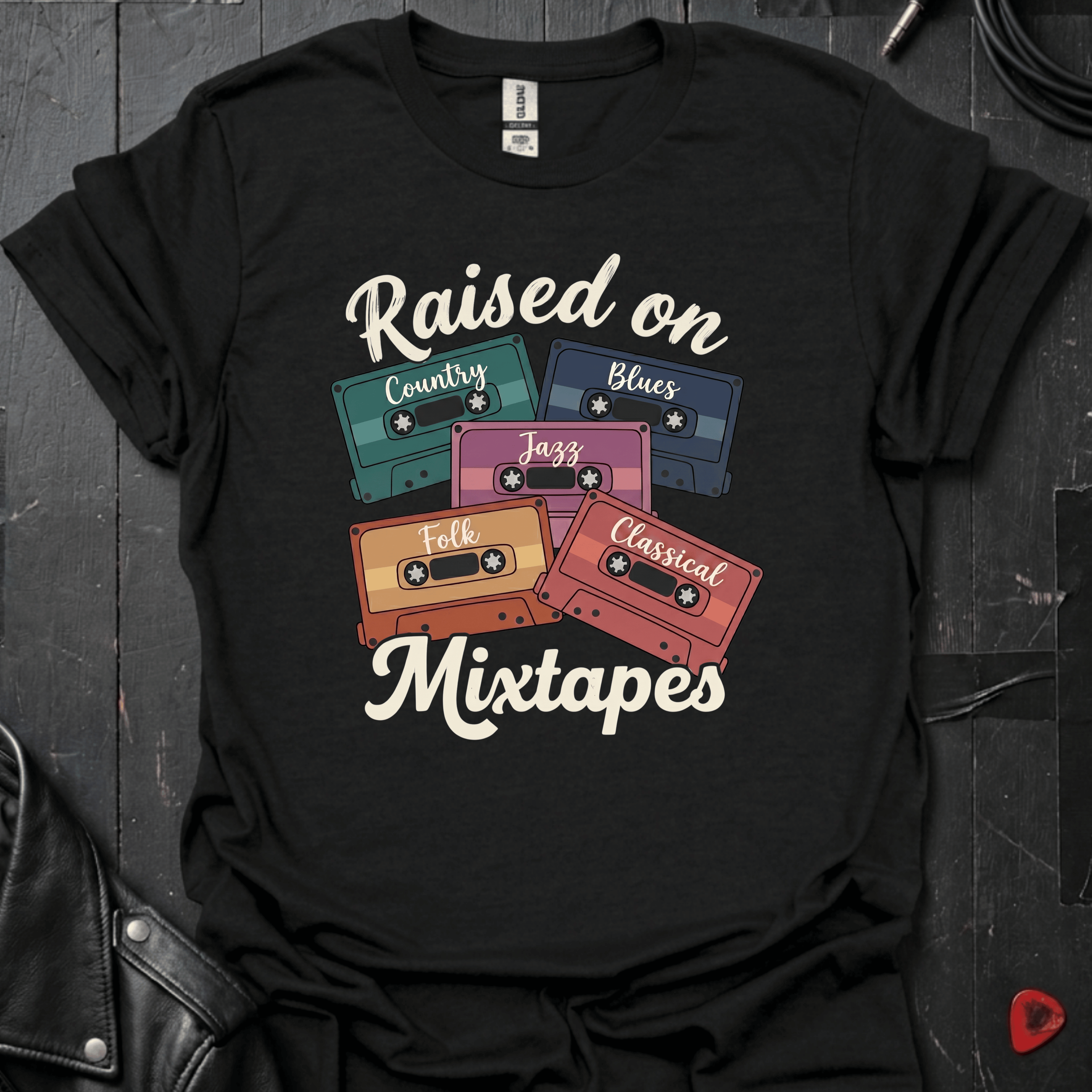 Raised On Mixtapes T-Shirt - Black - T-Shirt