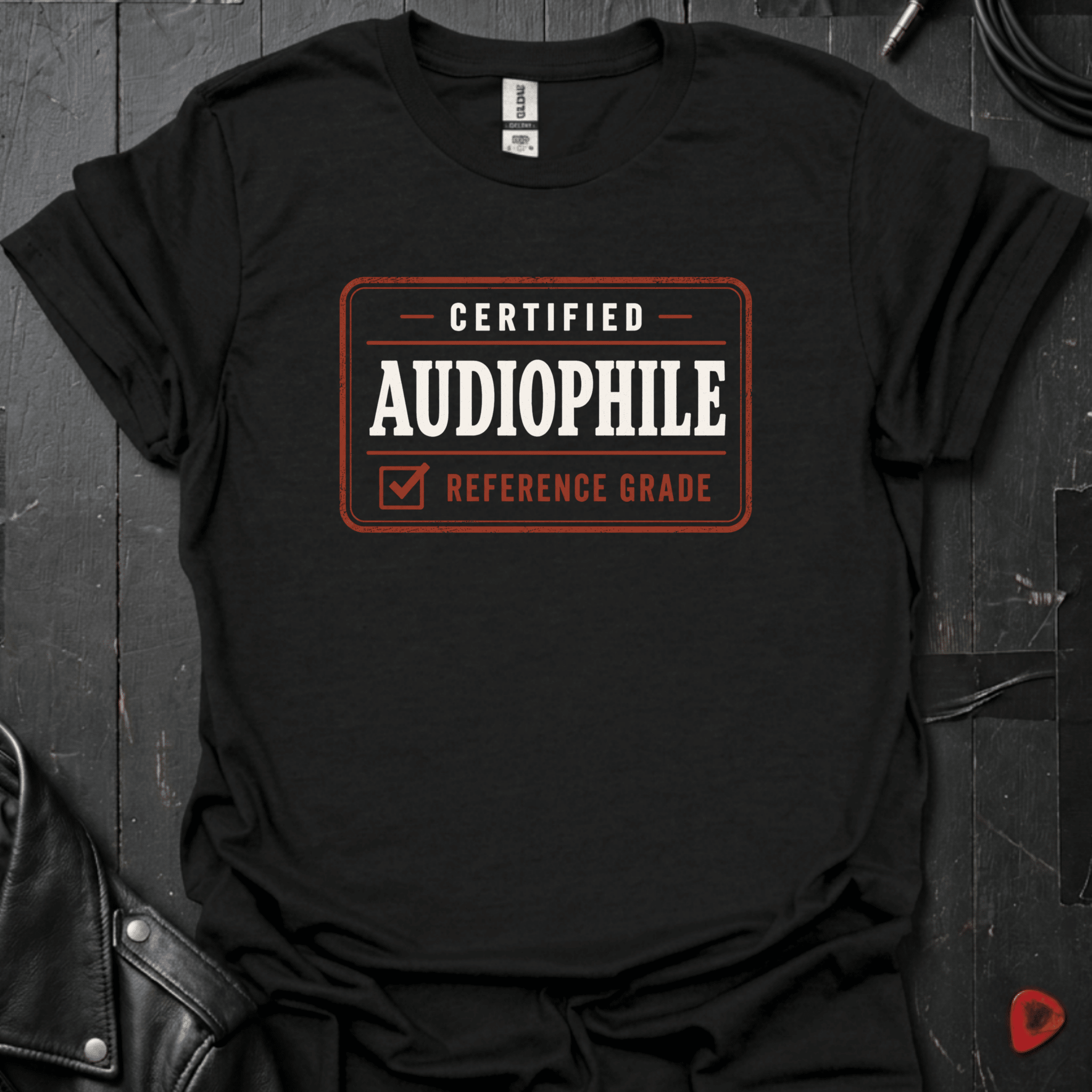 Certified Audiophile T-Shirt | Reference Grade Music Tee - Black - T-Shirt