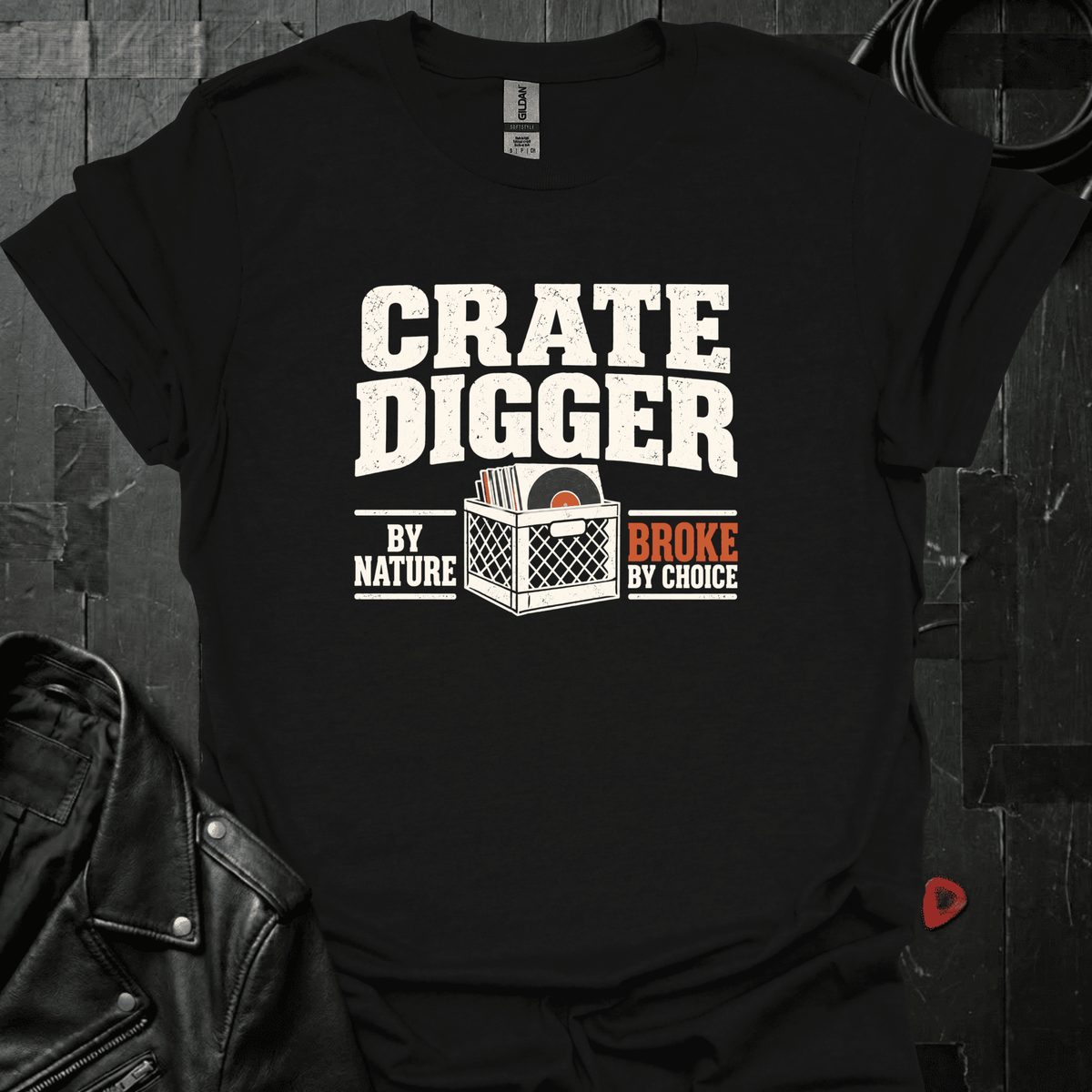 Crate Digger T-Shirt - Black - T-Shirt