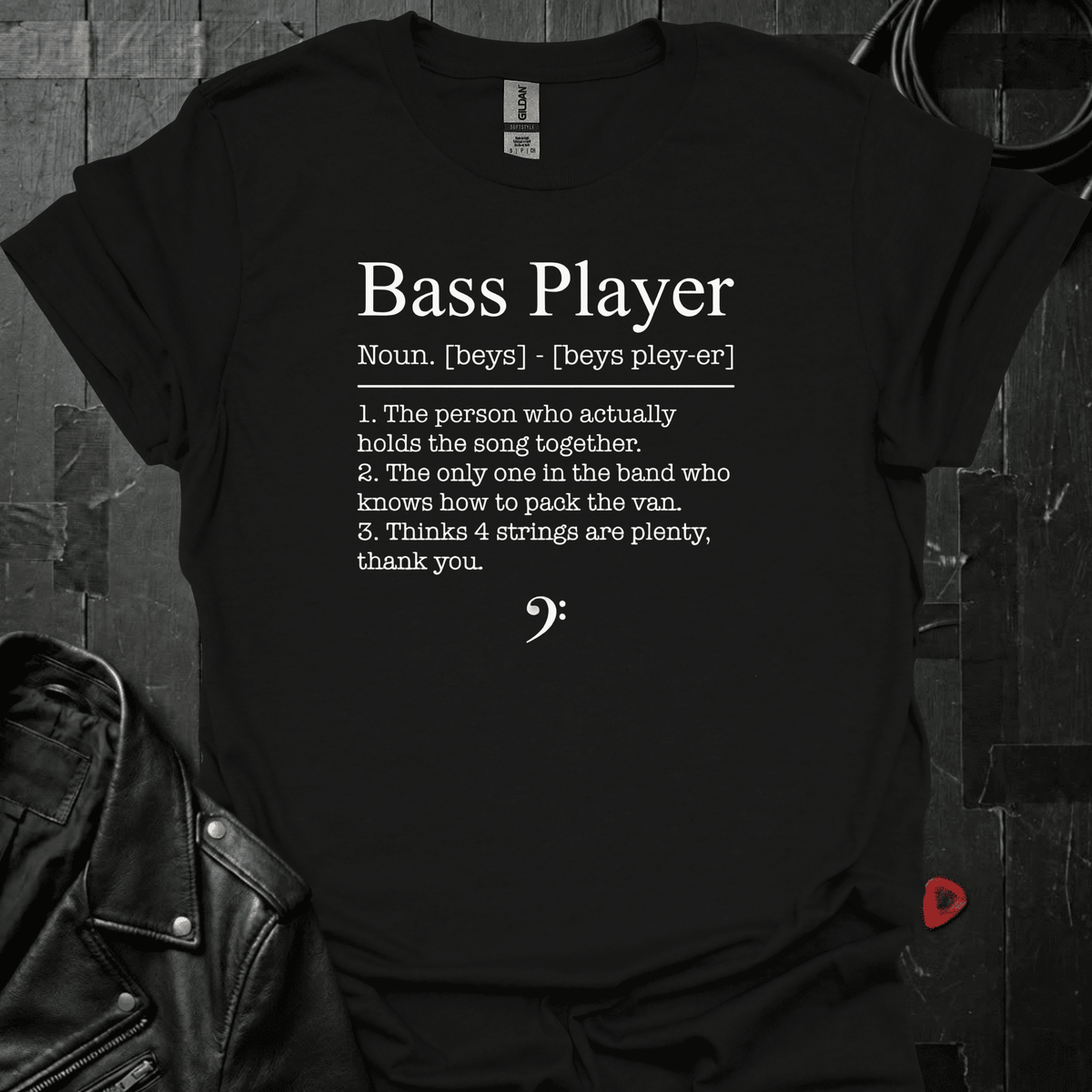 Bass Player Definition T-Shirt - Black - T-Shirt