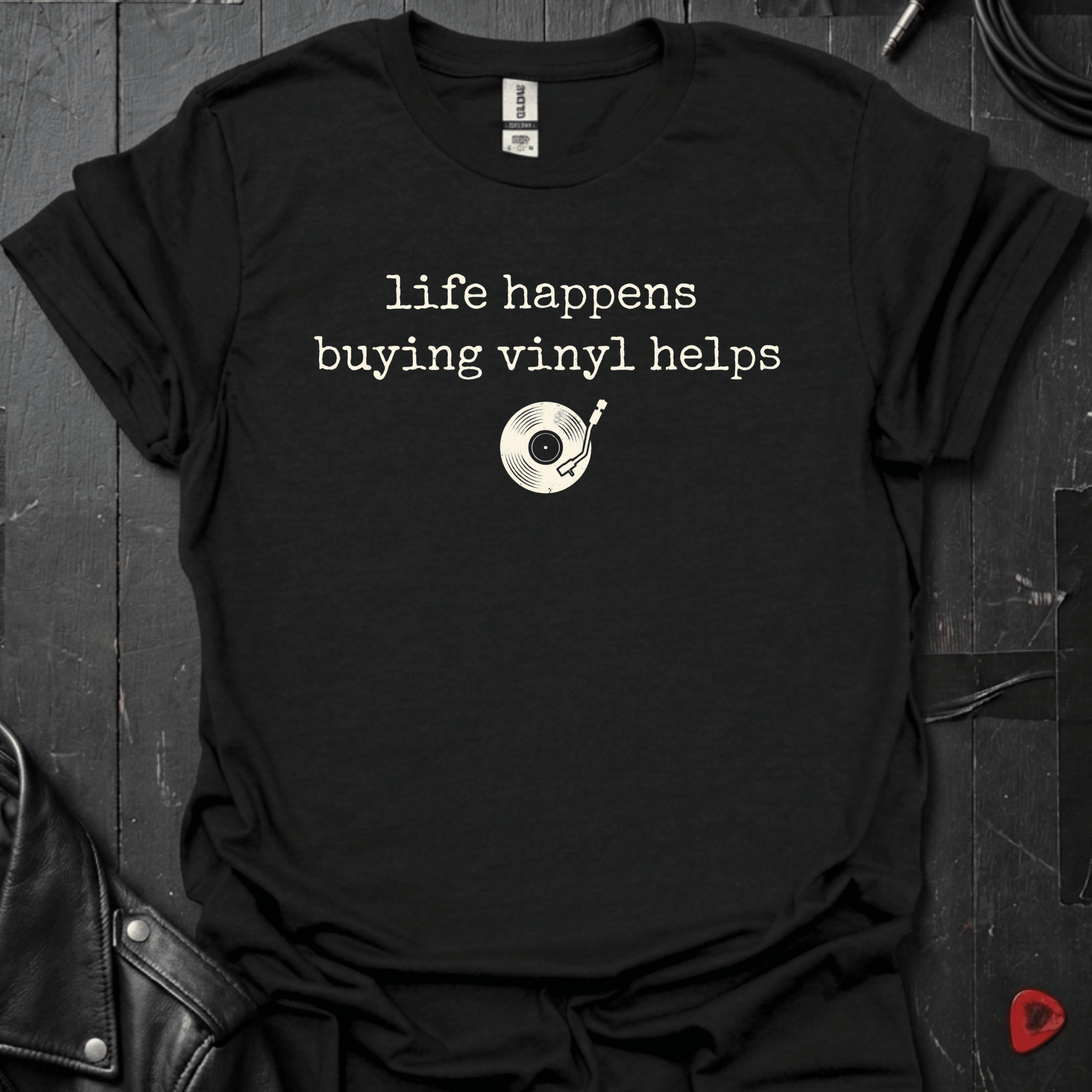 Life Happens T-Shirt - Black - T-Shirt