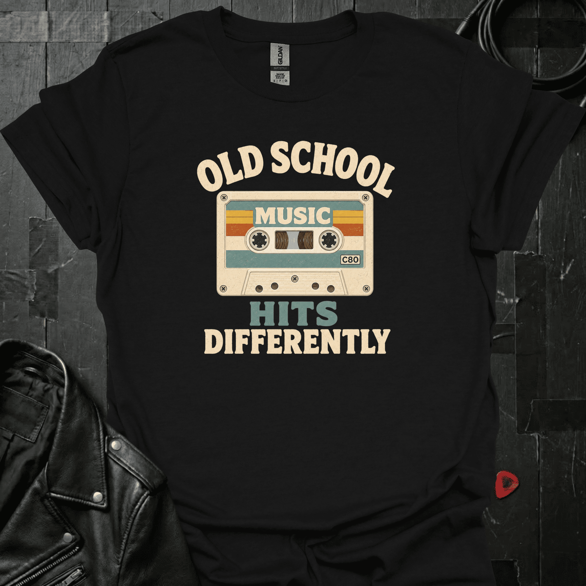Old School Music T-Shirt - Black