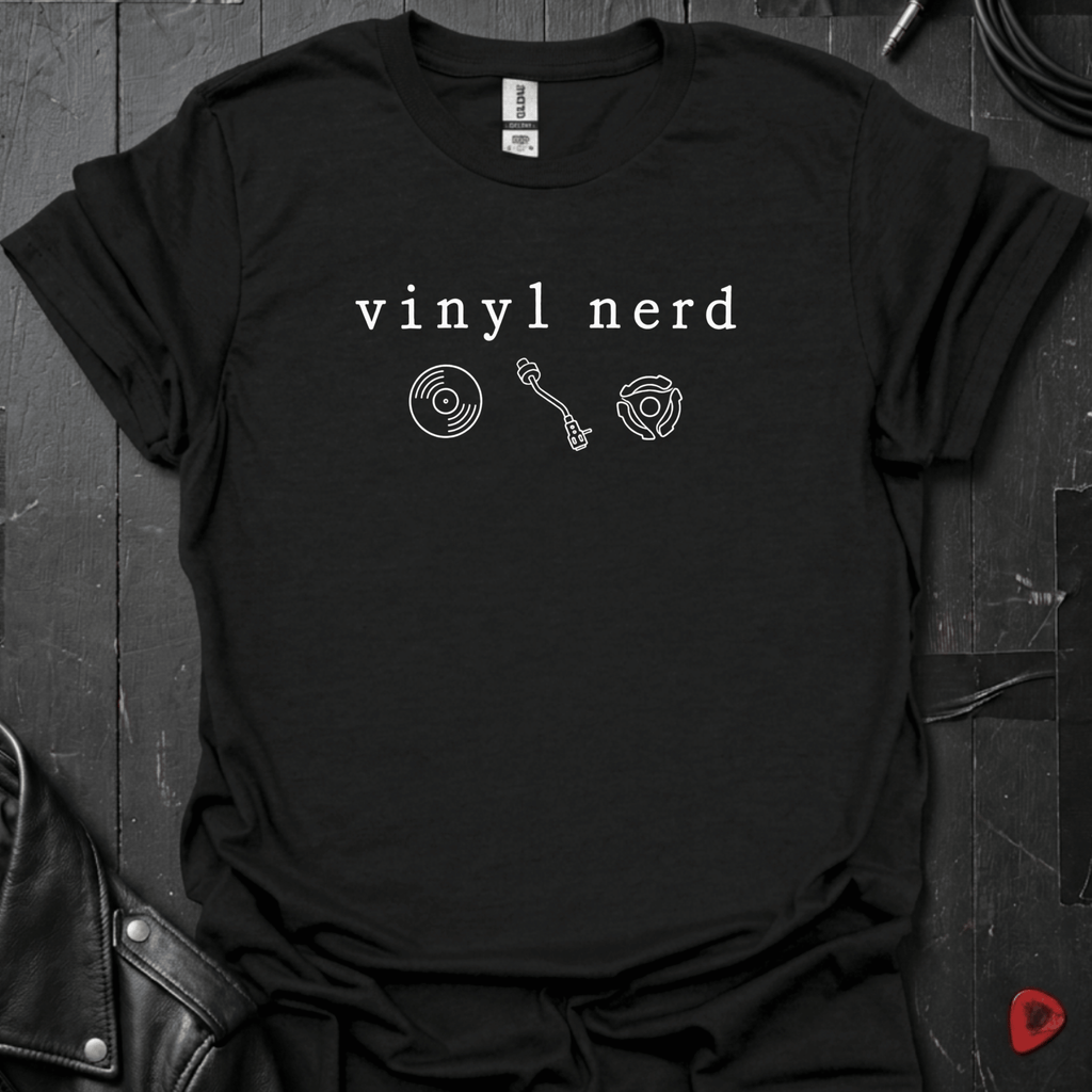 Vinyl Nerd T-Shirt - Black - T-Shirt
