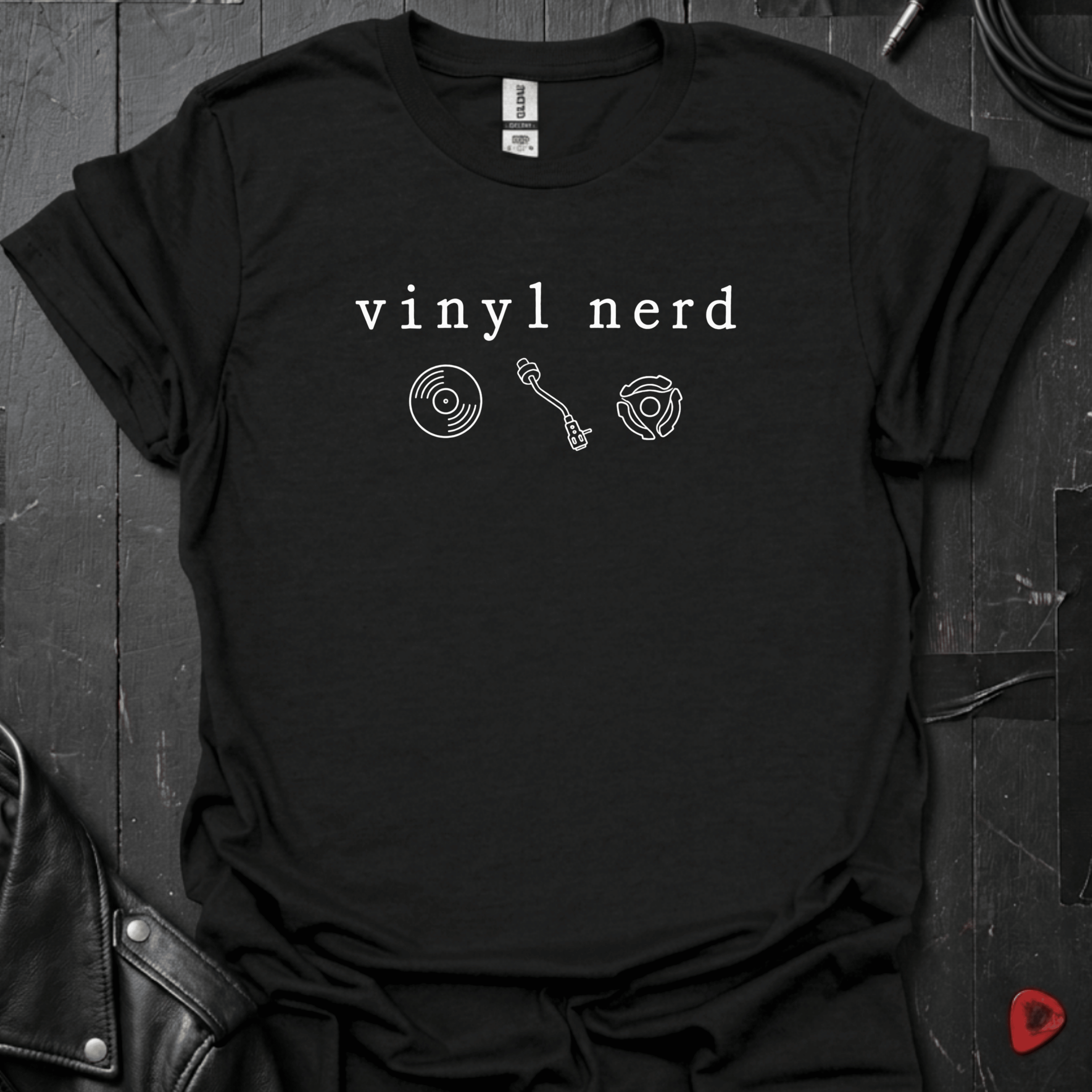 Vinyl Nerd T-Shirt - Black - T-Shirt