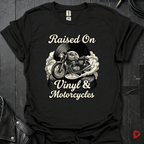 Vinyl & Motorcycles T-Shirt | Vinyl And Biker Music Tee - Black - T-Shirt