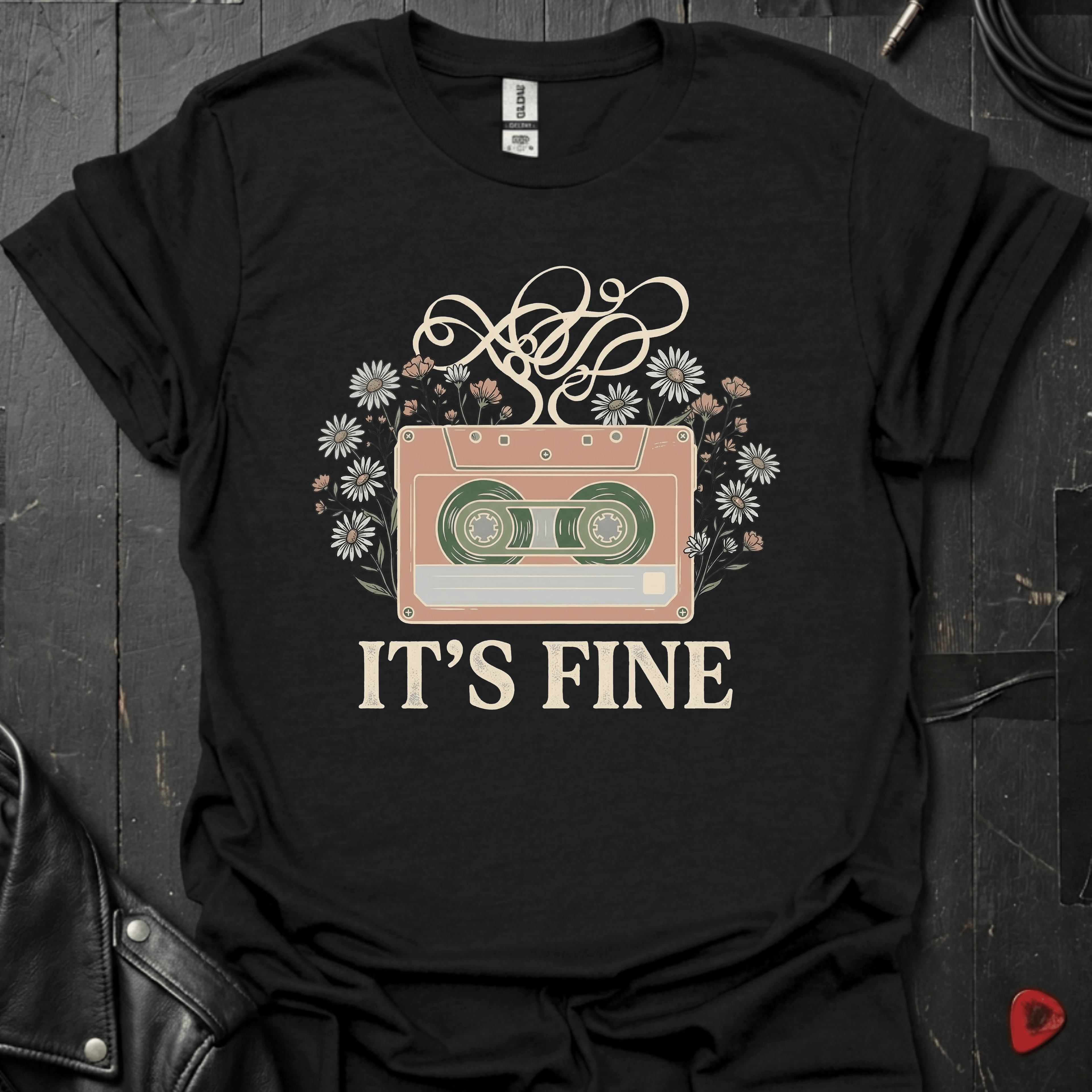 It's Fine T-Shirt - Black - T-Shirt