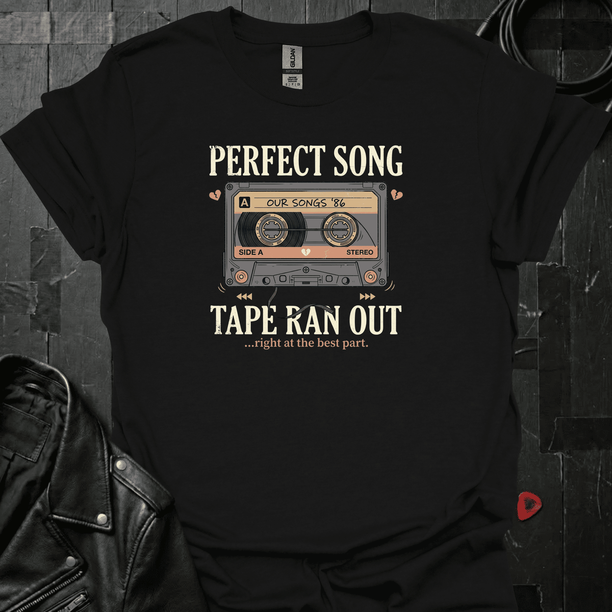 Tape Ran Out T-Shirt - Black