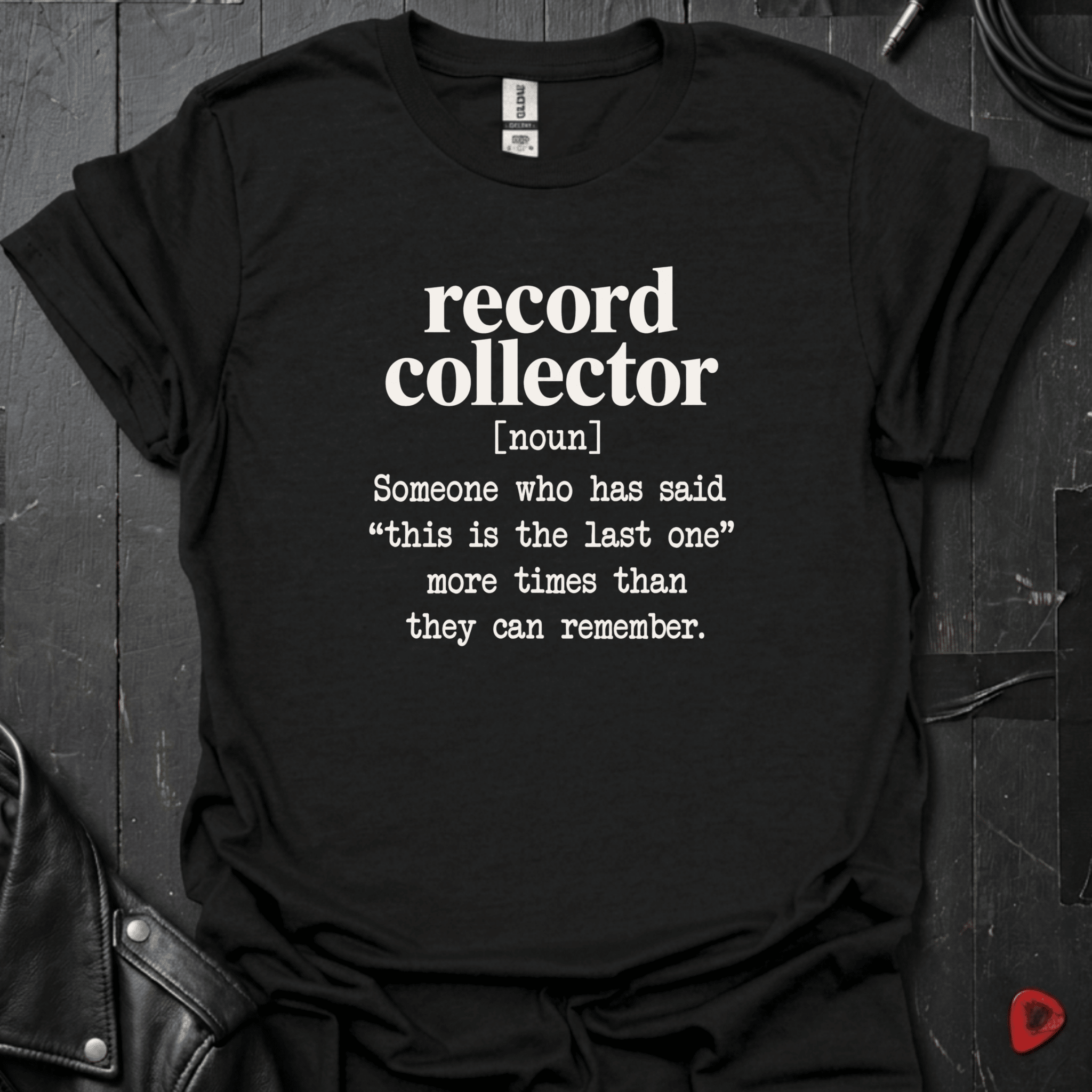 Record Collector Definition T-Shirt | Funny Vinyl Lover - Black - T-Shirt