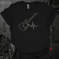 Guitar Heartbeat T-Shirt - Black - T-Shirt