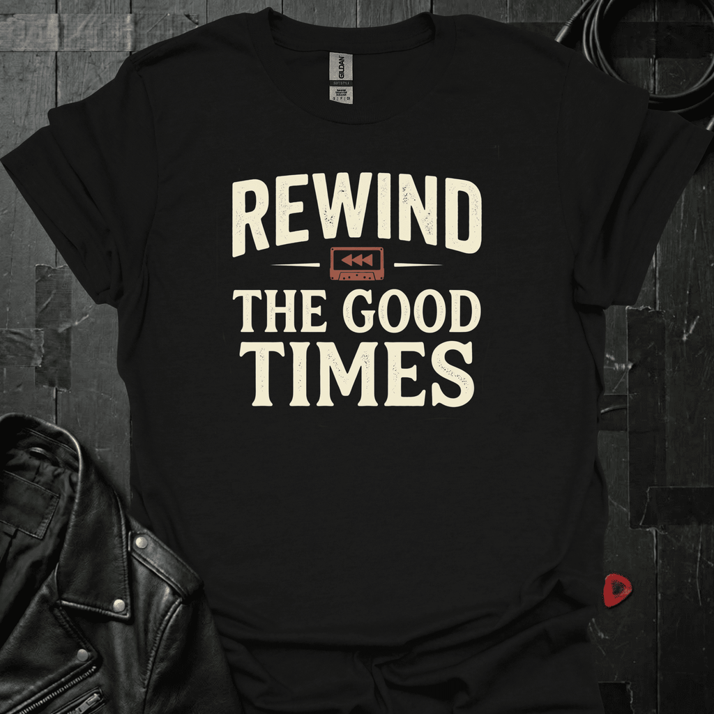 Rewind The Good Times T-Shirt - Black - T-Shirt